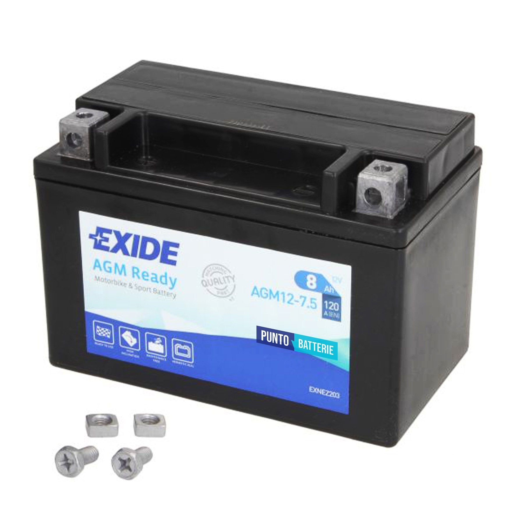 Batteria moto 6ah, 12v