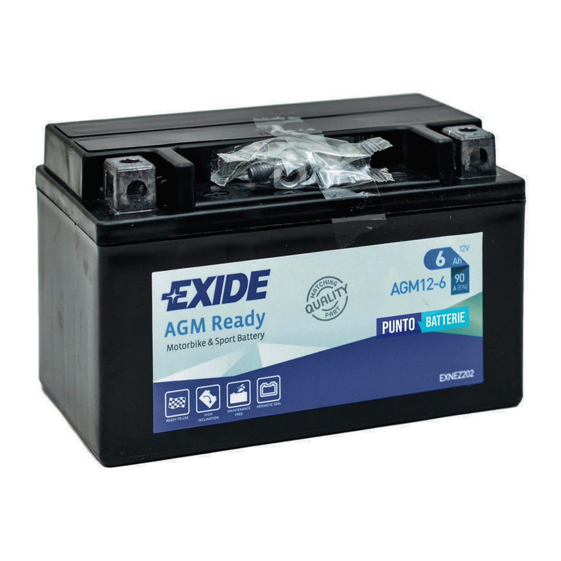 Batteria moto 6ah, 12v