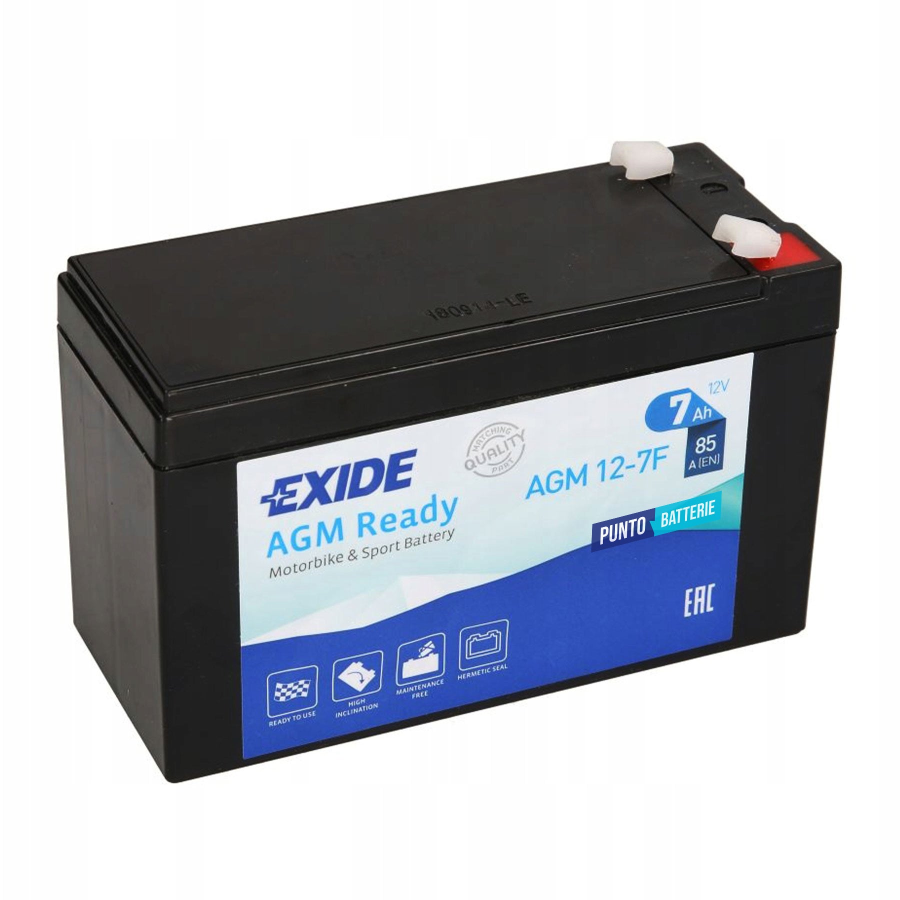 Batteria moto 7ah, 12v