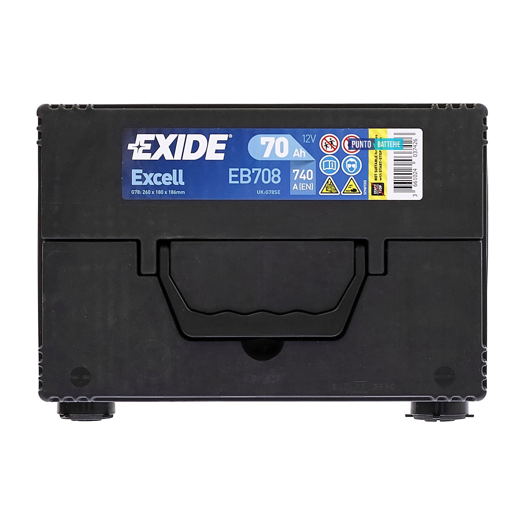 Batteria auto 70ah, 740a, 12v