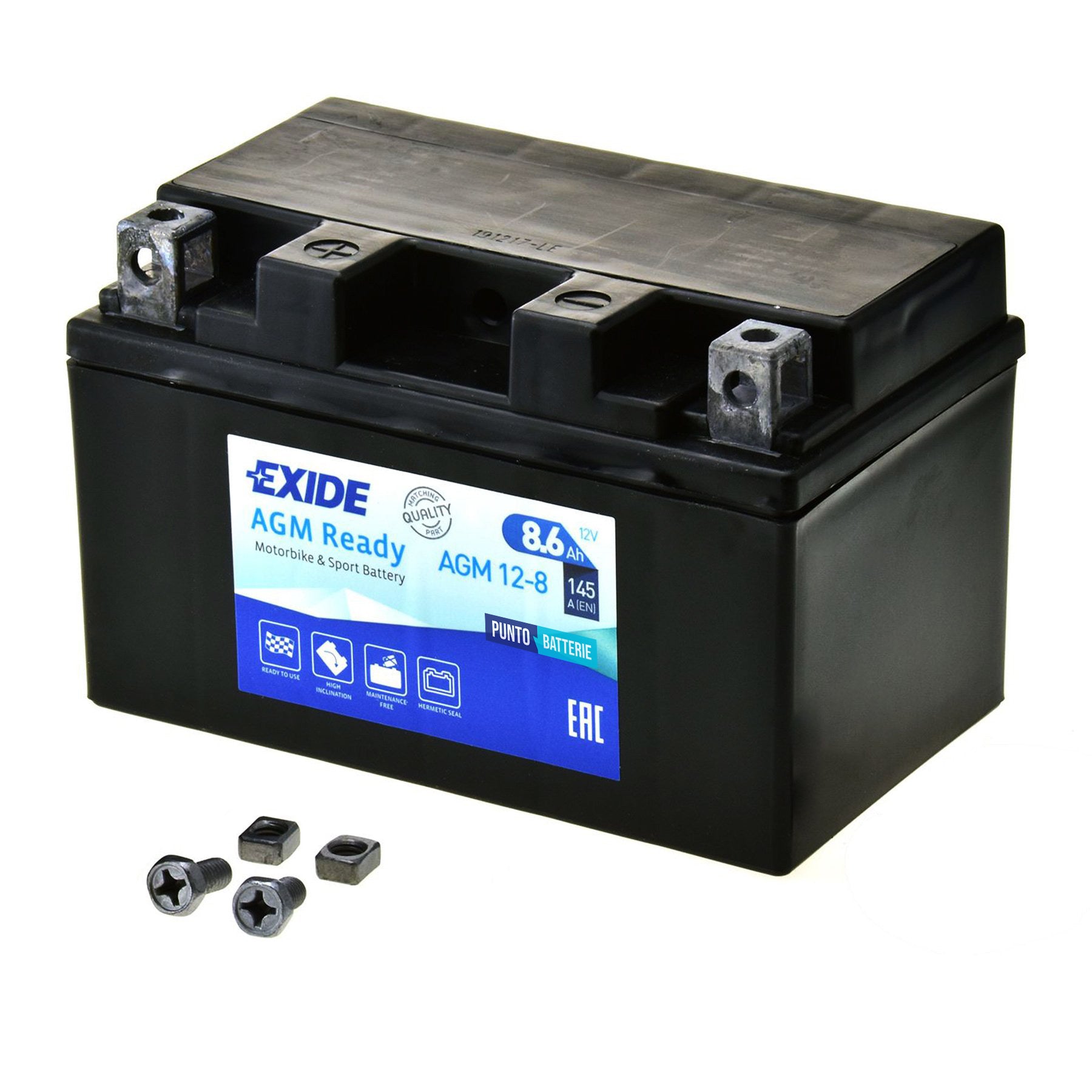 Batteria moto 8ah, 12v