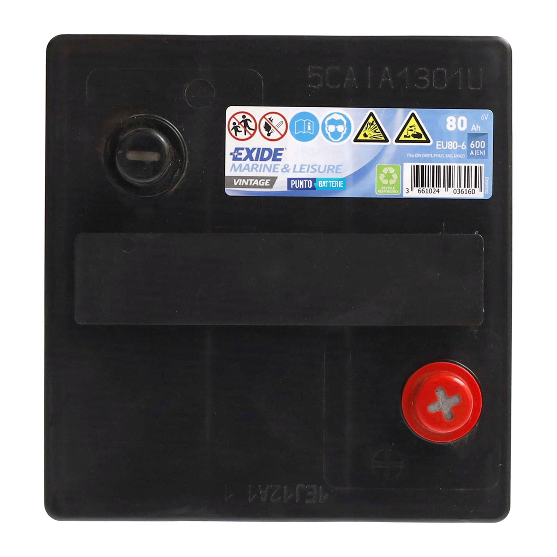 Batteria veicoli classici 80ah, 6v