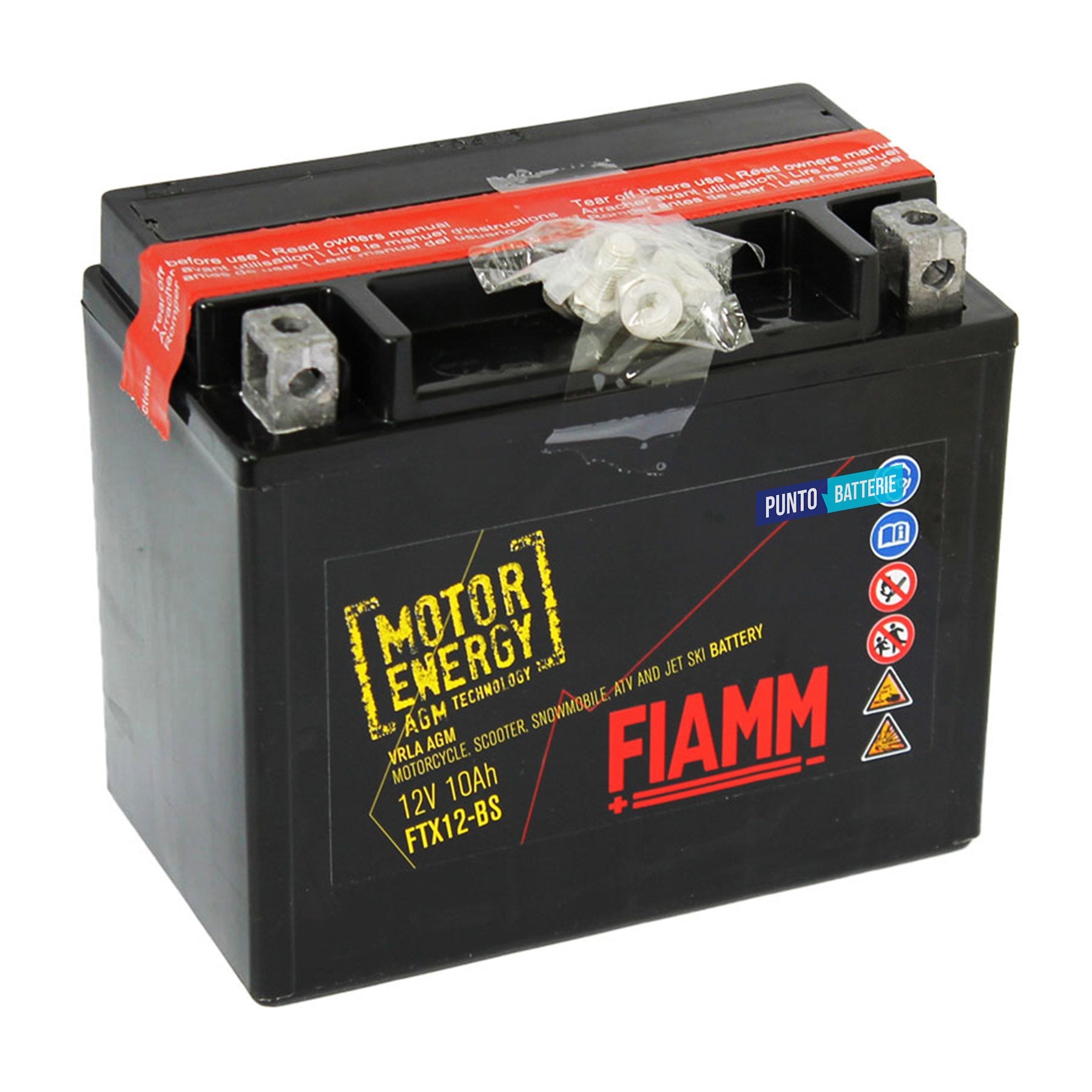 Batteria moto 10ah, 12v