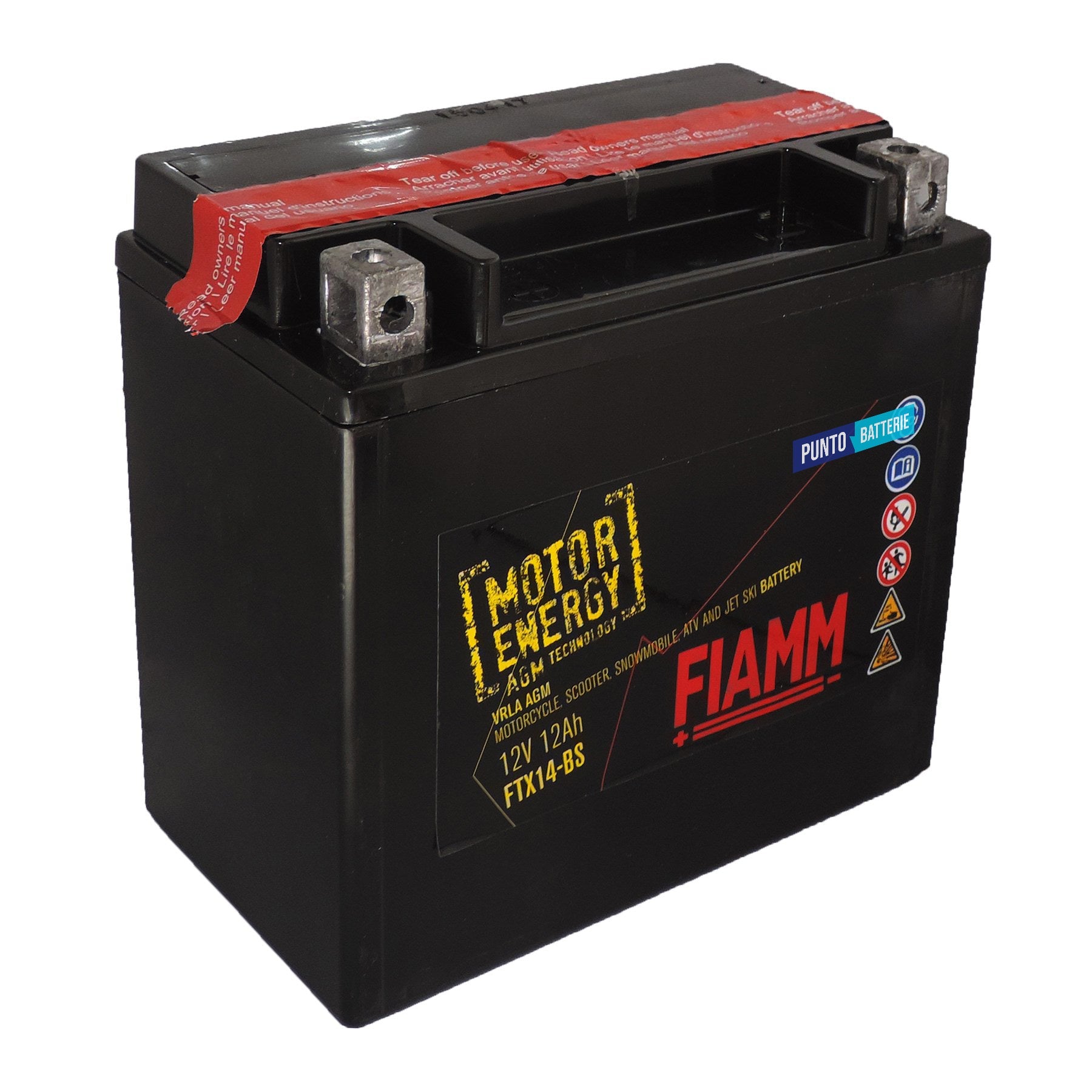 Batteria moto 12ah, 12v