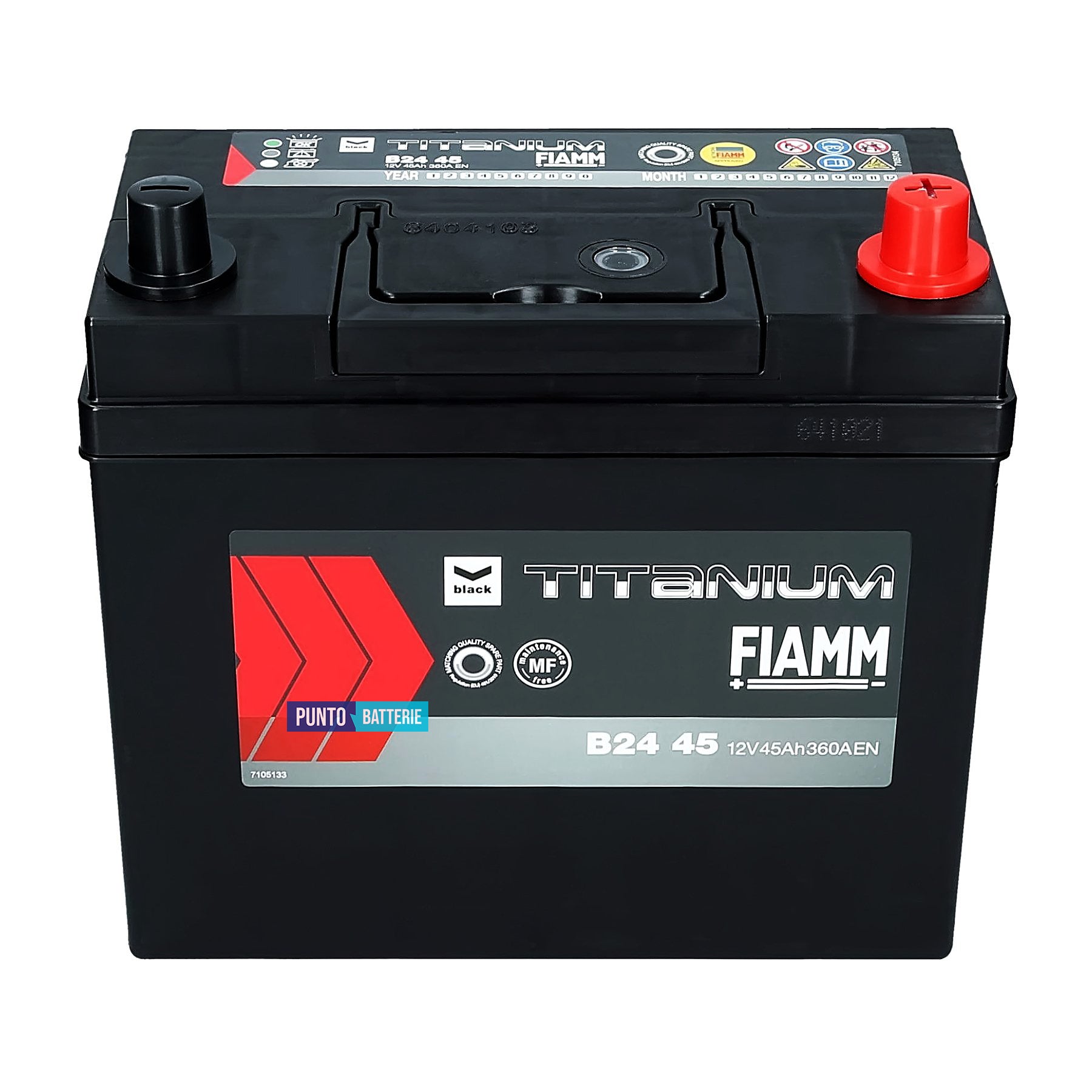 Batteria auto 45ah, 360a, 12v