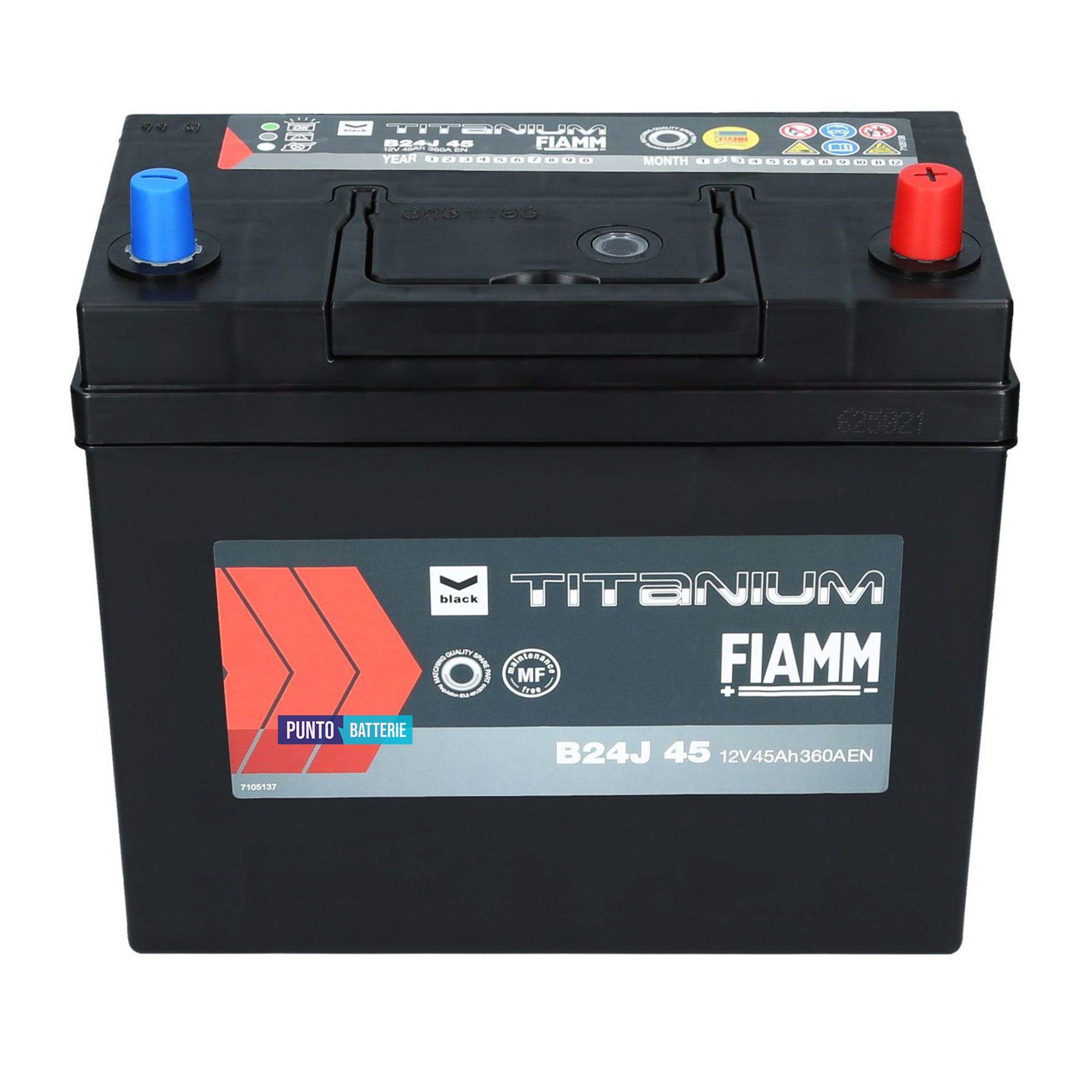 Batteria auto 45ah, 360a, 12v