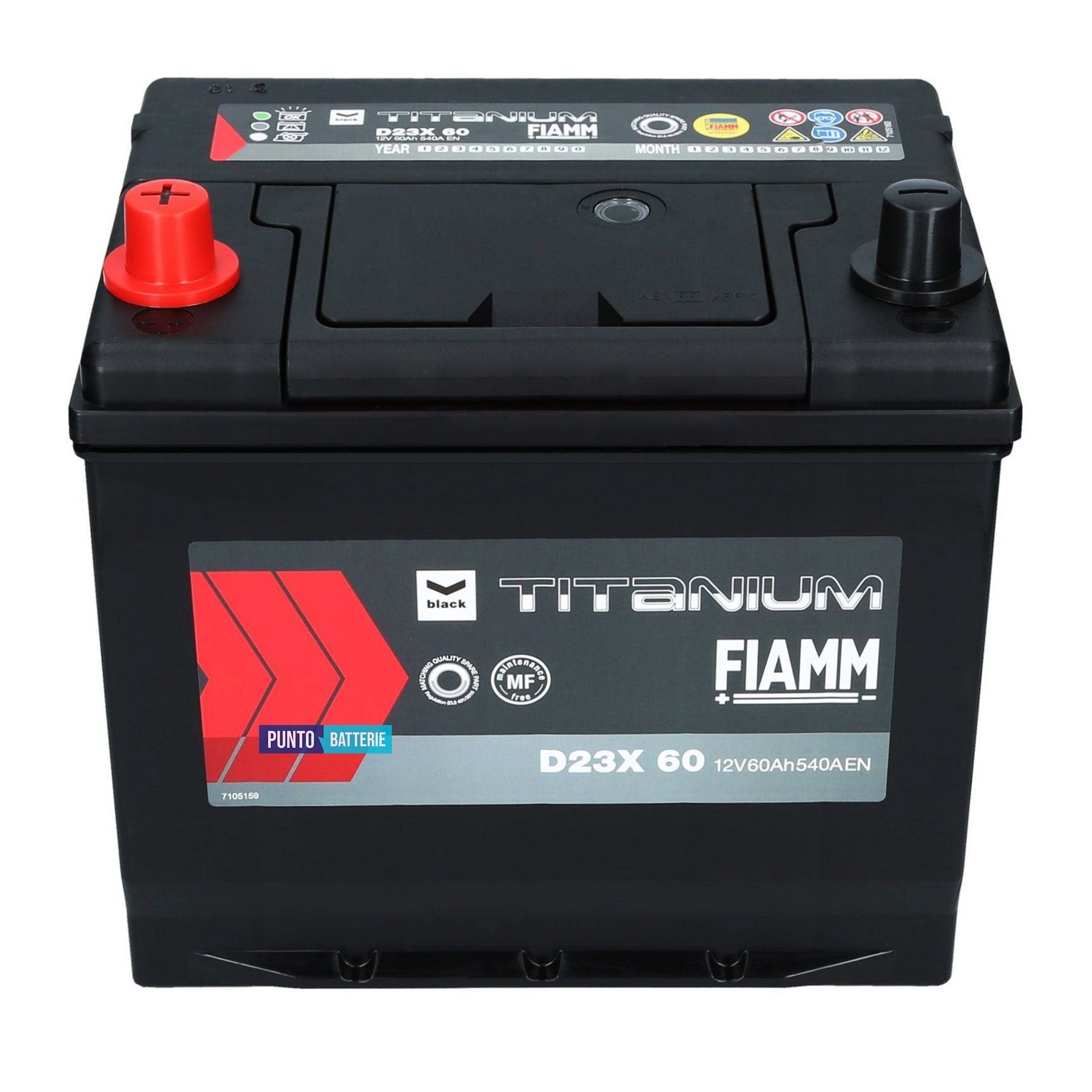 Batteria auto 60ah, 540a, 12v