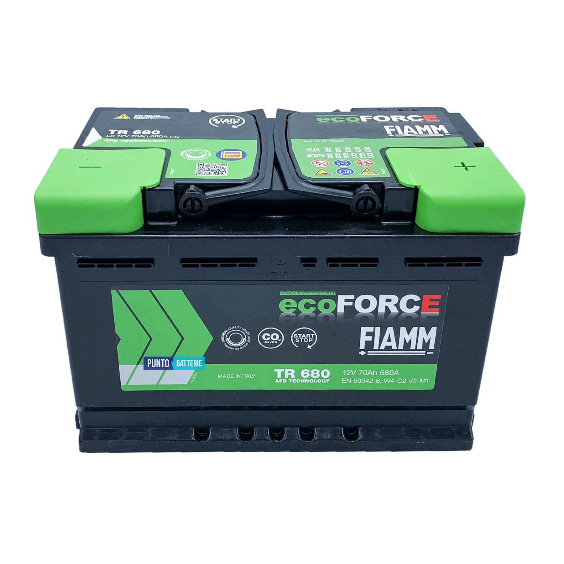 Batteria auto 70ah, 680a, 12v