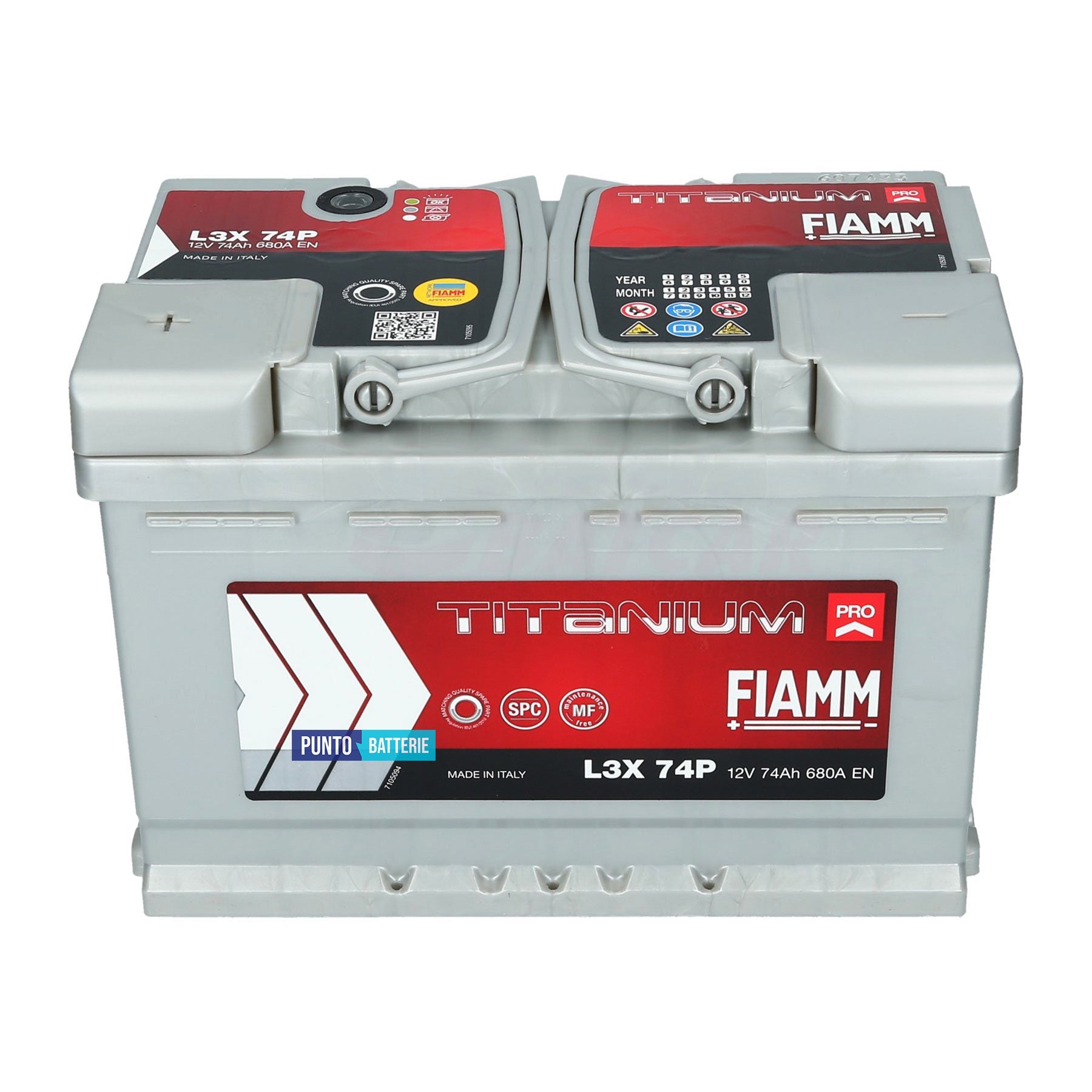 Batteria auto 74ah, 680a, 12v