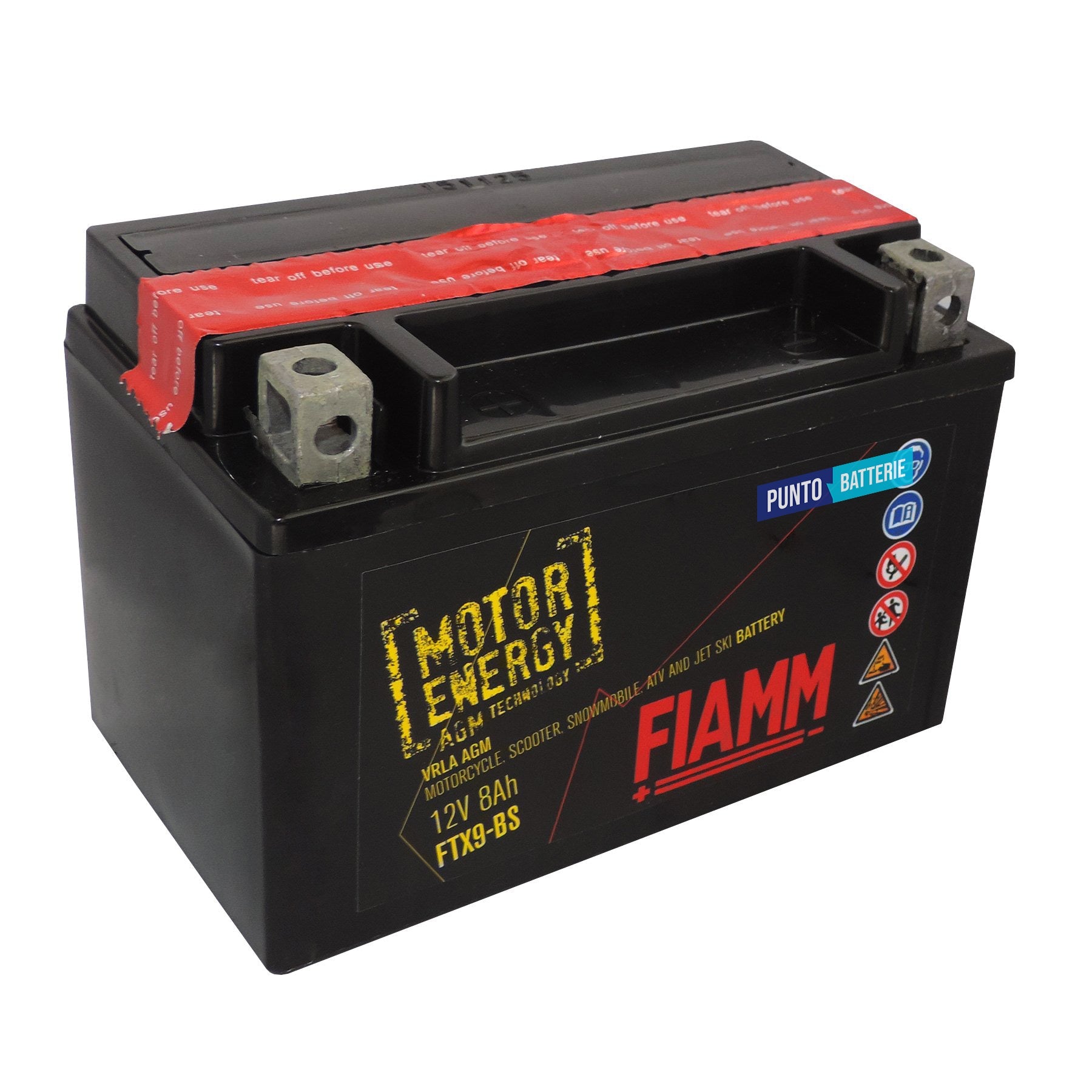 Batteria moto 8ah, 12v