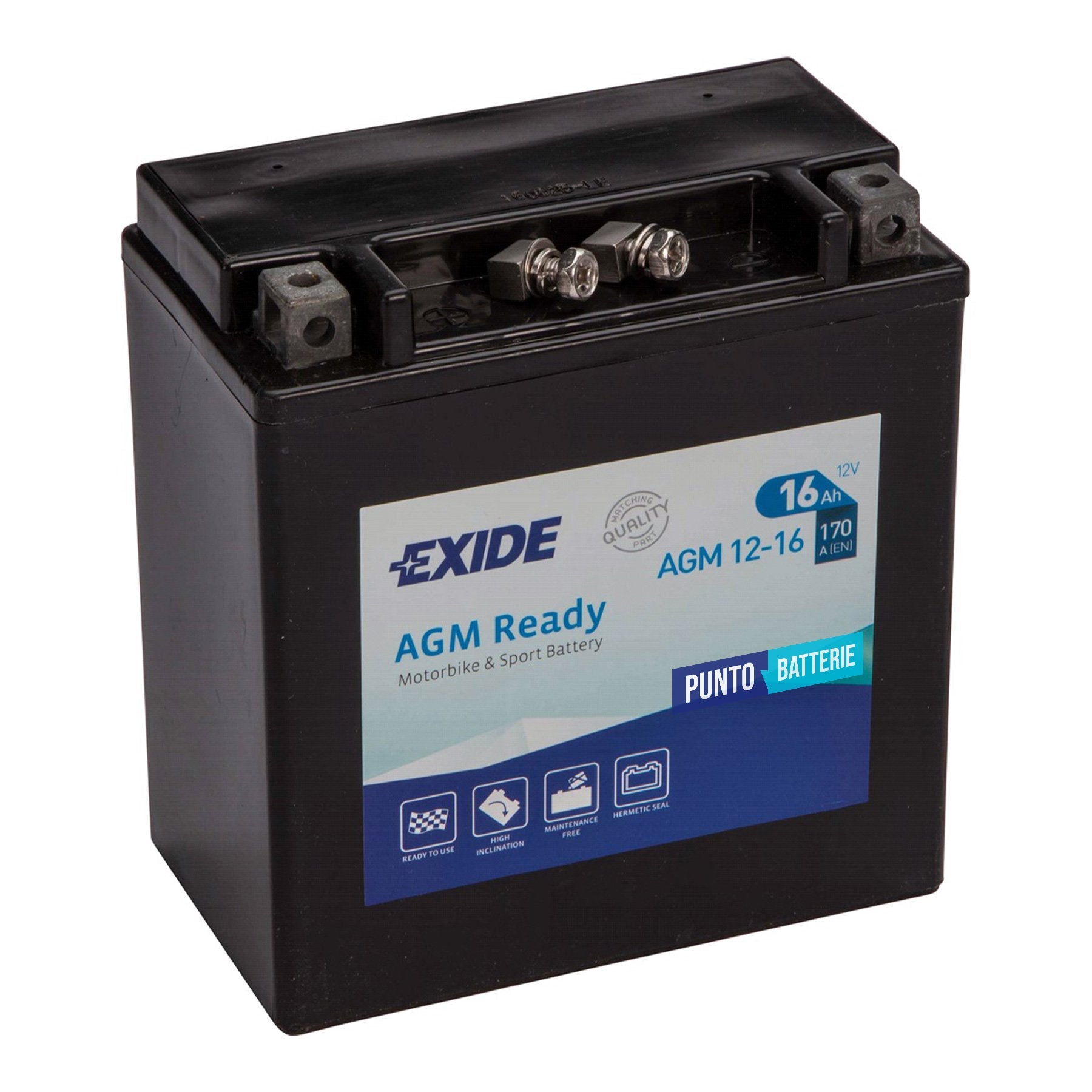 Batteria Exide 16Ah, 12V, 170A , 150x90x160mm