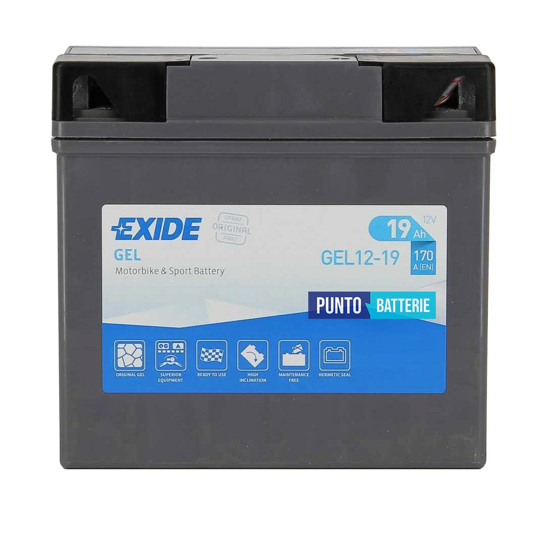 Batteria Exide 19Ah, 12V, 170A , 185x80x170mm