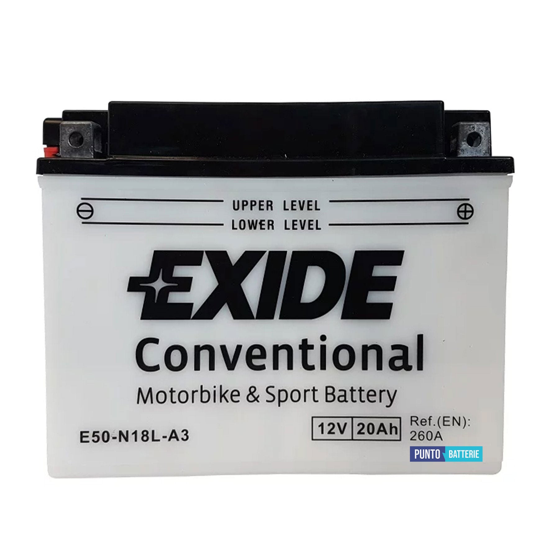 Batteria Exide 20Ah, 12V, 260A , 205x90x162mm