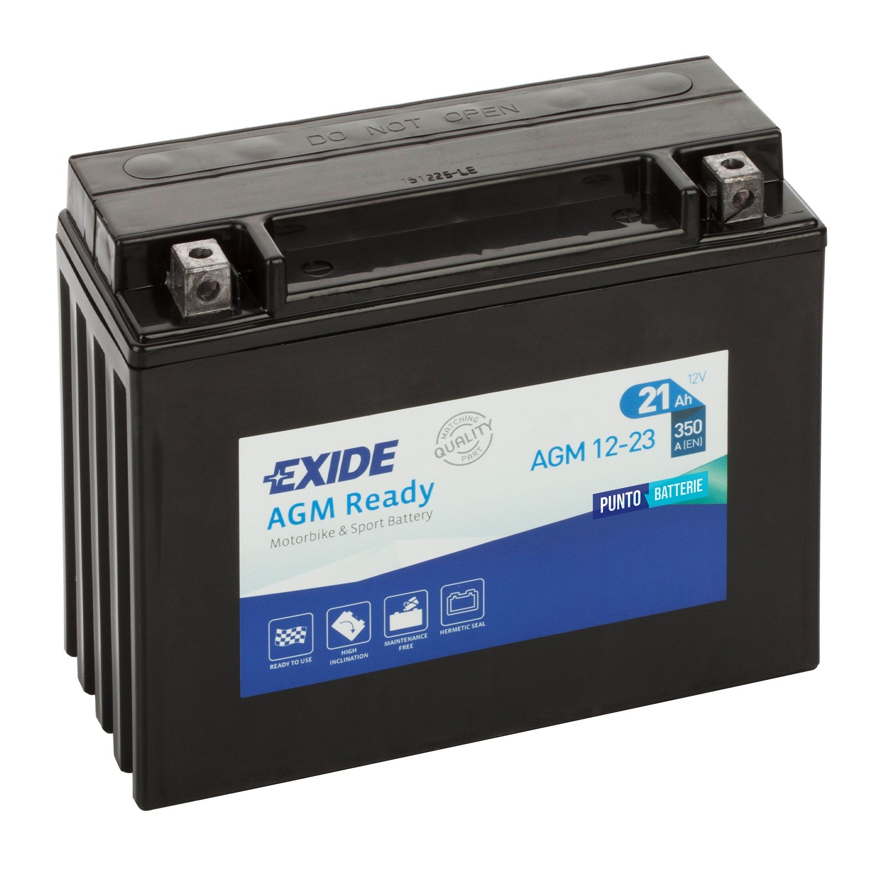 Batteria Exide 21Ah, 12V, 350A , 205x86x162mm