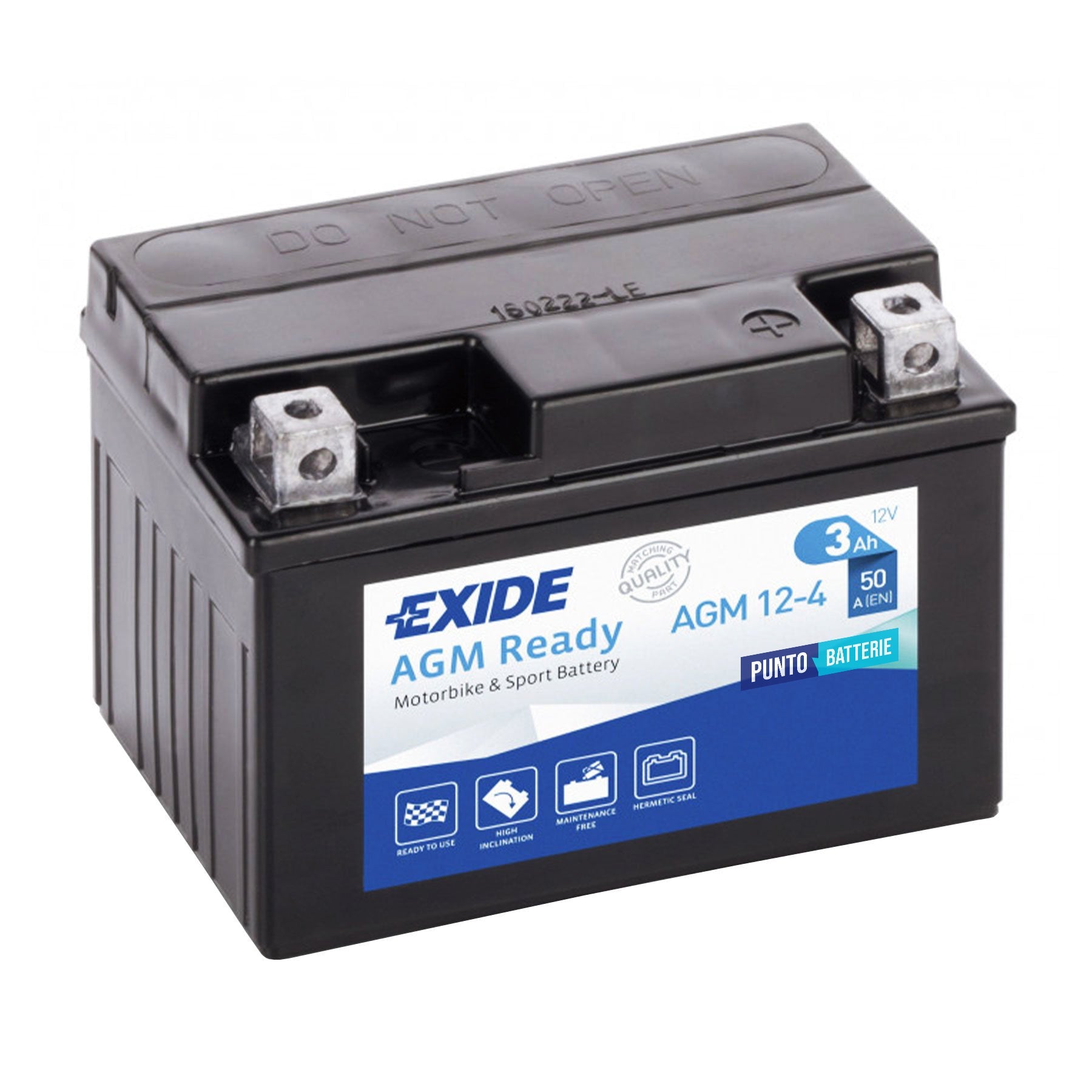 Batteria Exide 3Ah, 12V, 50A , 113x70x85mm