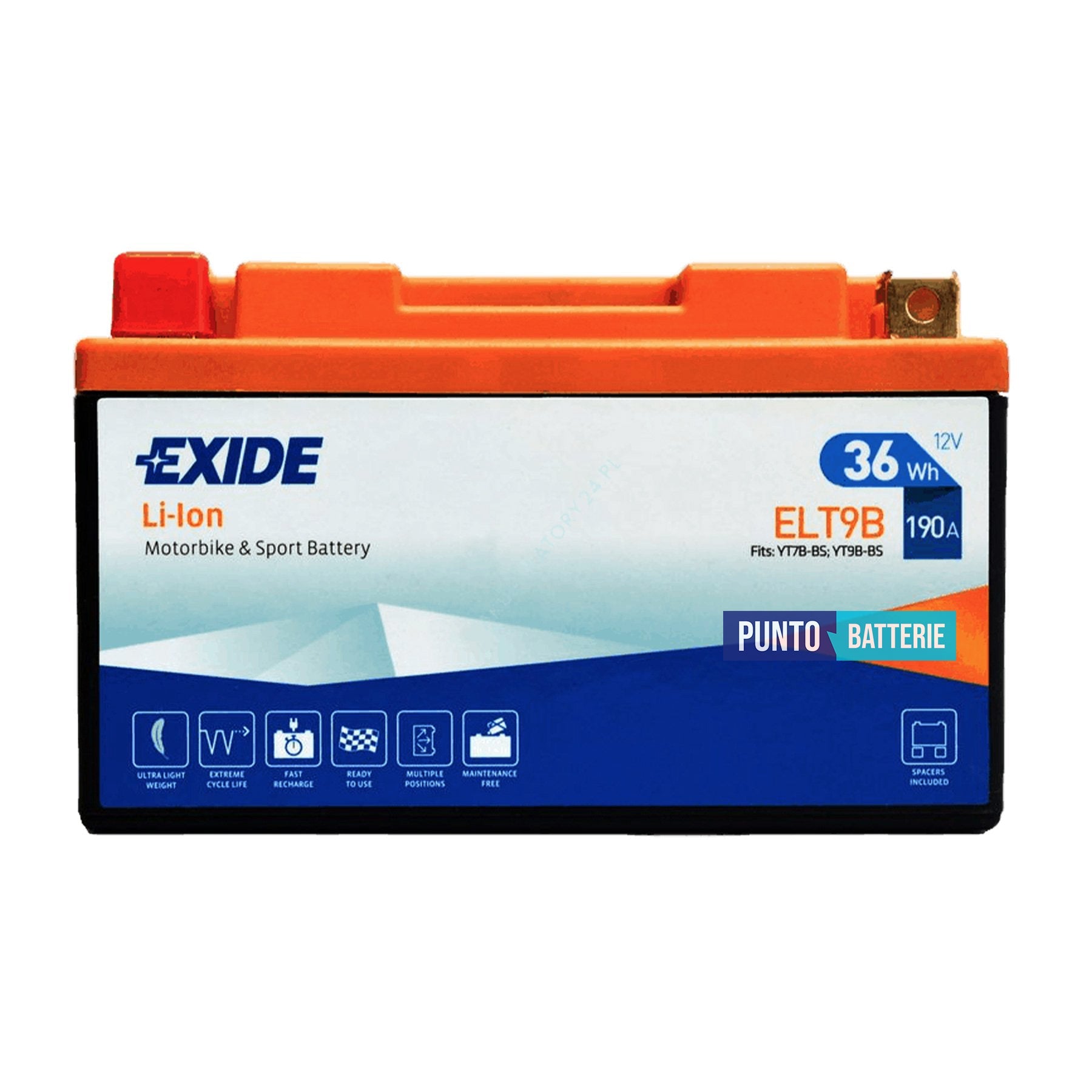 Batteria Exide 3Ah, 12V, 190A , 150x65x95mm