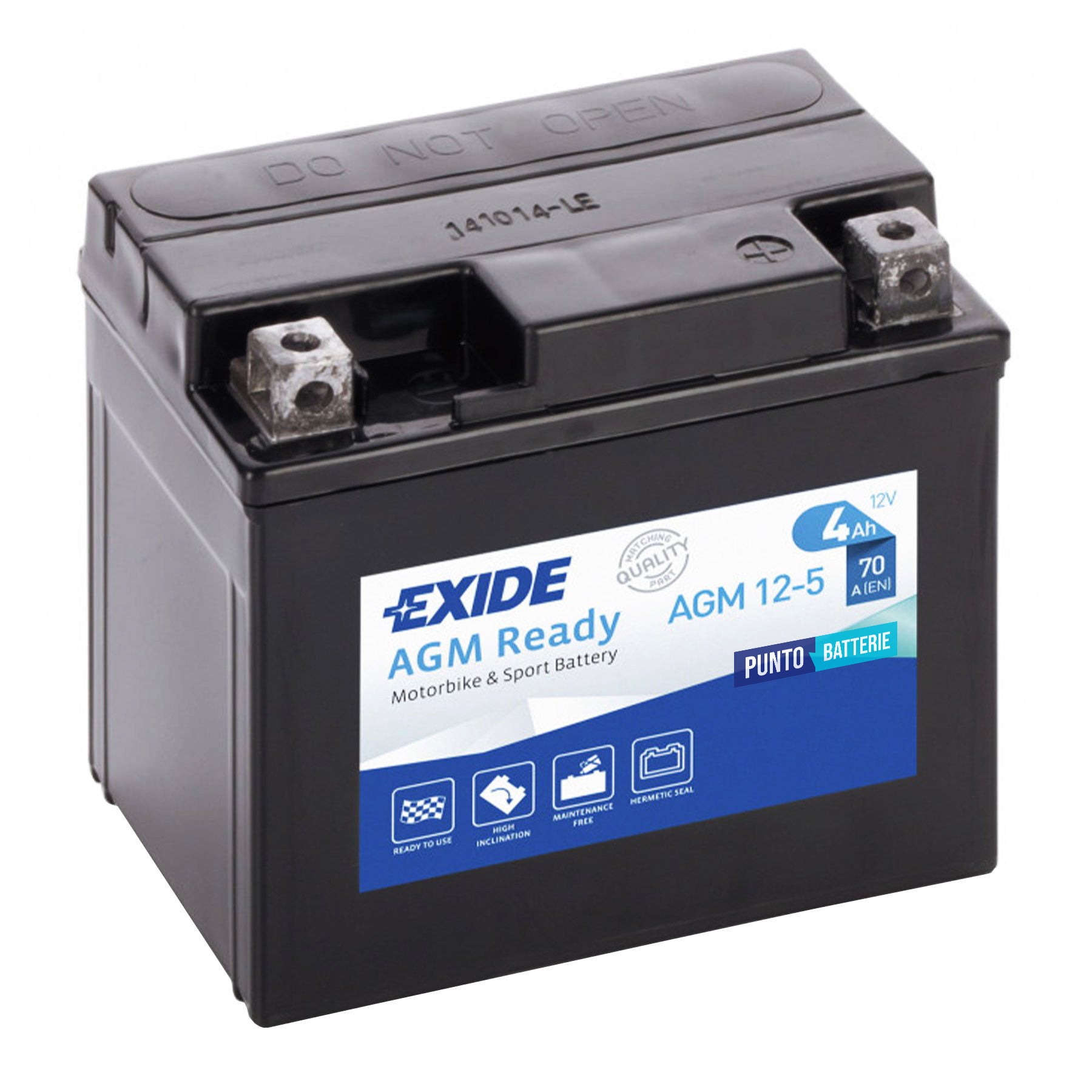 Batteria Exide 4Ah, 12V, 70A , 113x70x105mm