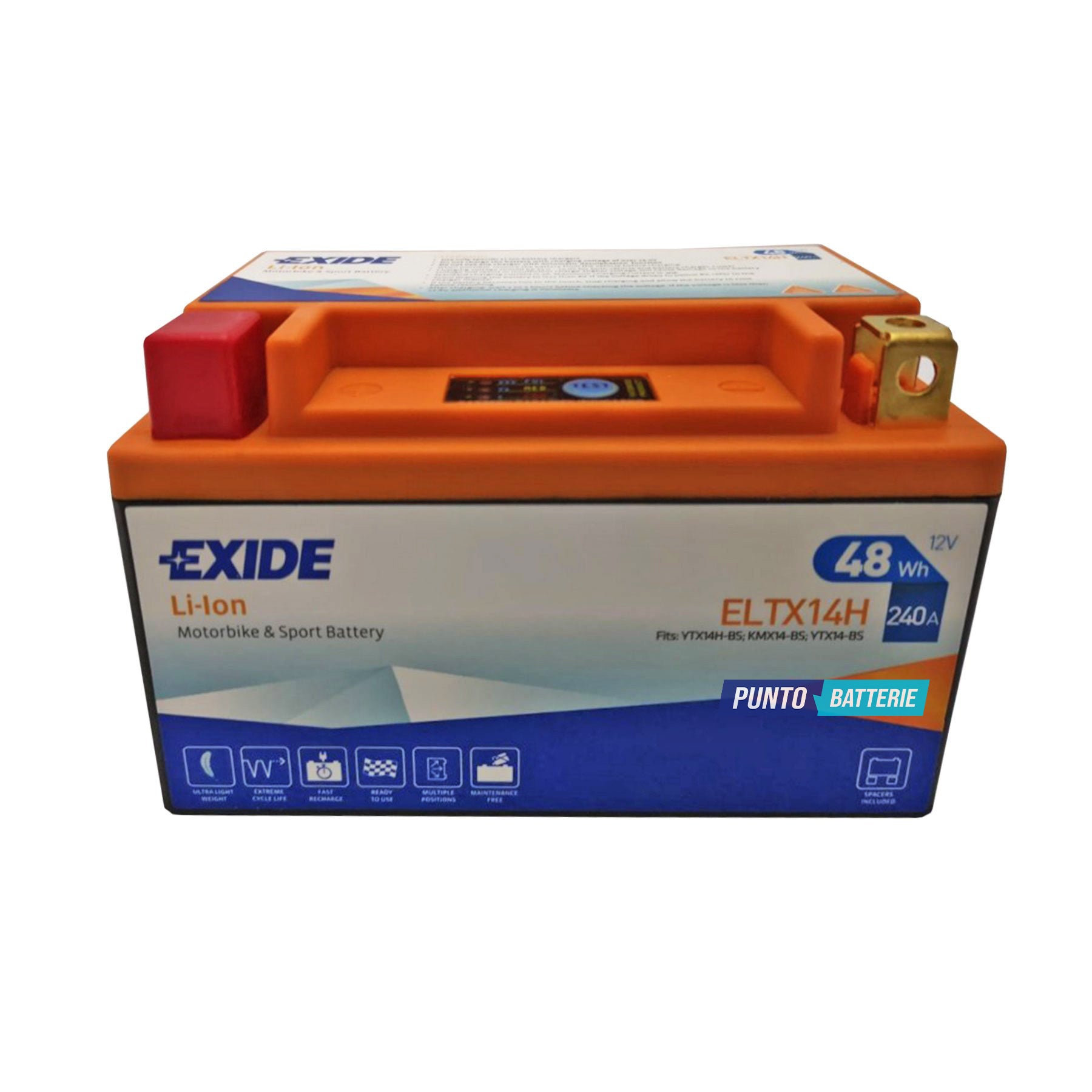 Batteria Exide 4Ah, 12V, 240A , 150x90x95mm