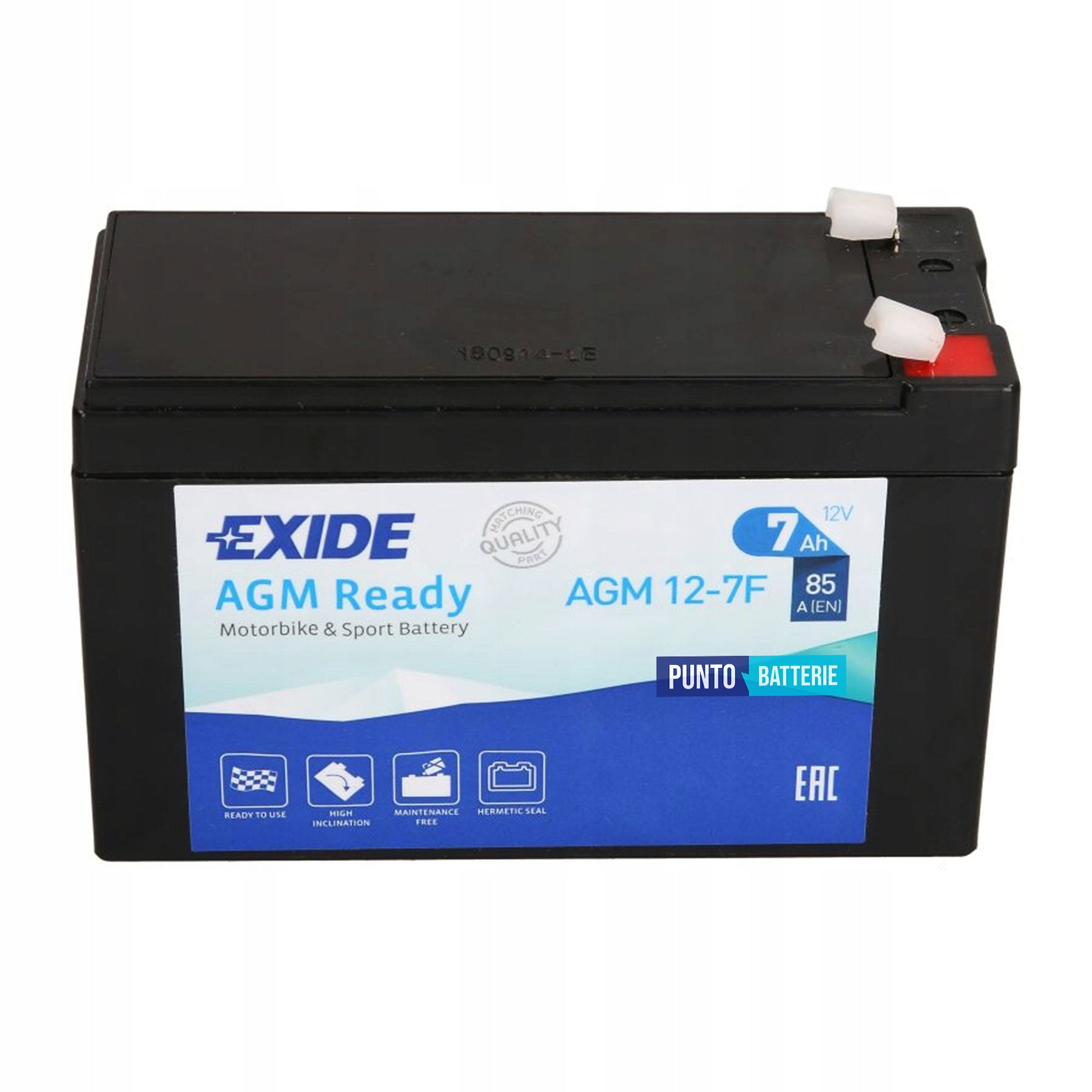 Batteria Exide 7Ah, 12V, 85A , 150x65x100mm