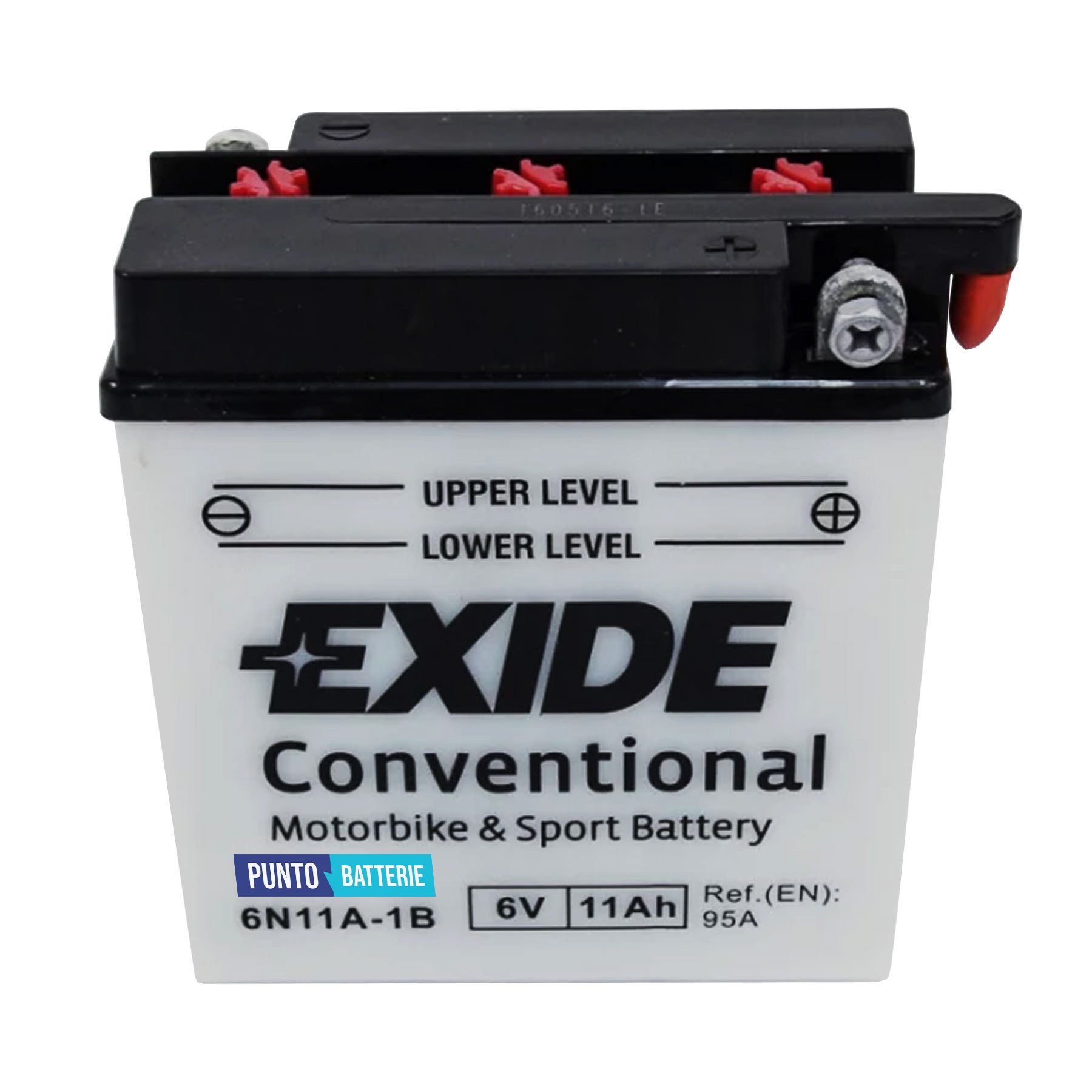 Batteria Exide 11Ah, 6V, 95A , 121x59x131mm