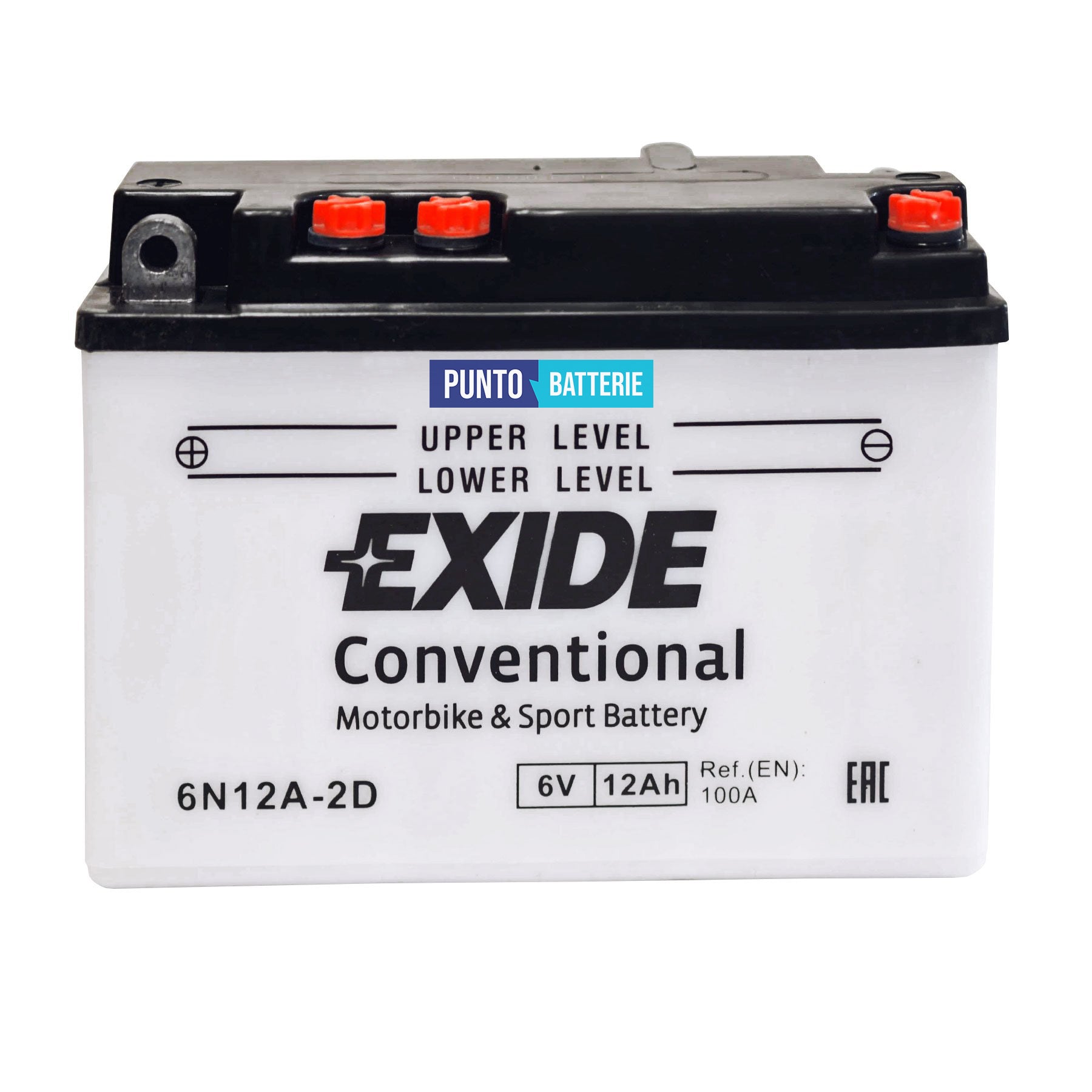 Batteria Exide 12Ah, 6V, 100A , 155x56x115mm