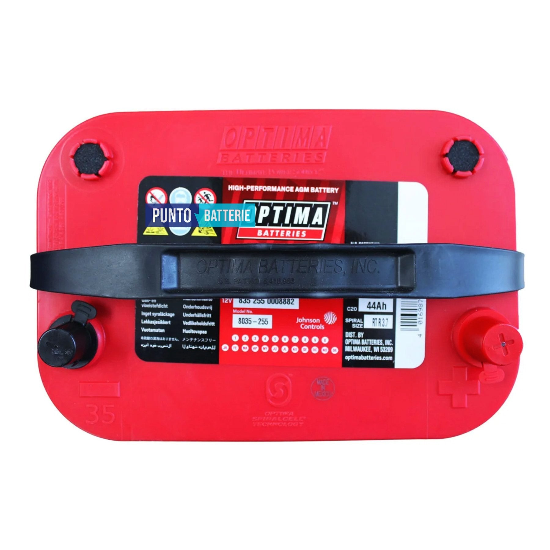 Batteria auto 44ah, 730a, 12v