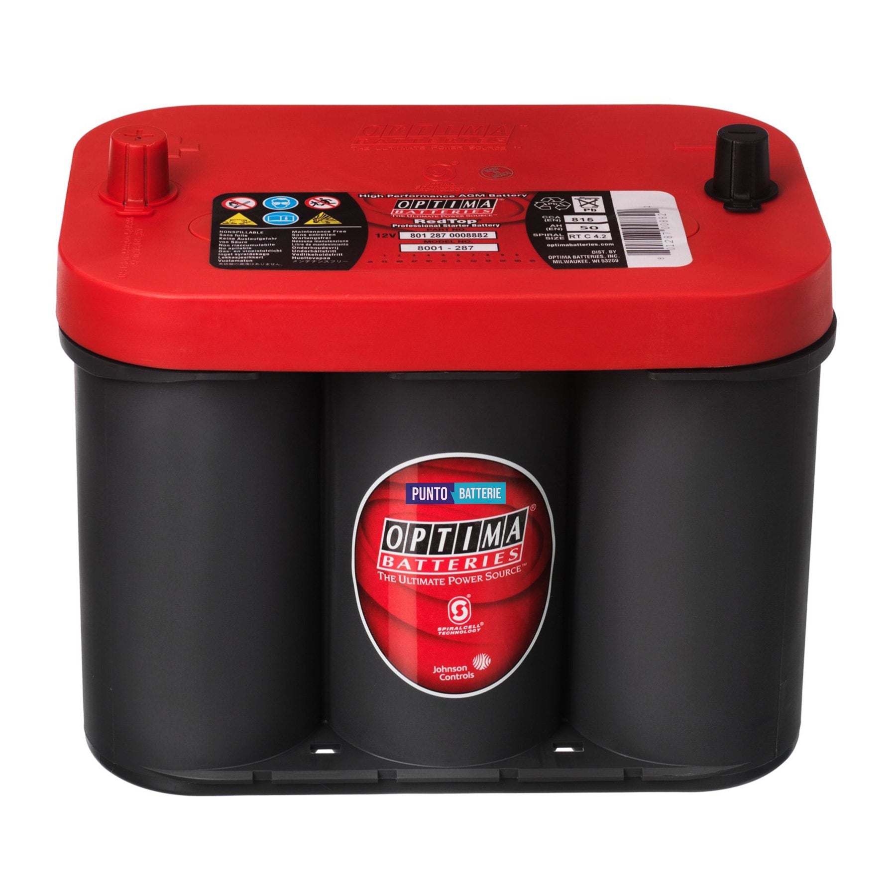 Batteria auto 50ah, 815a, 12v
