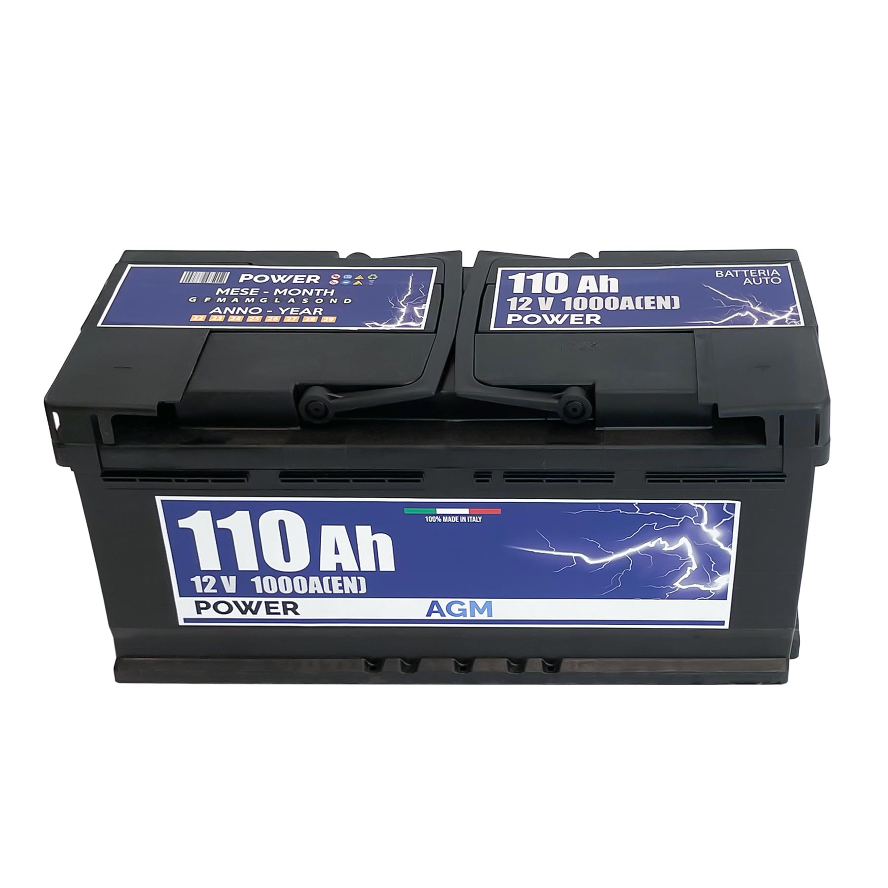 Batteria auto 110ah, 1000a, 12v