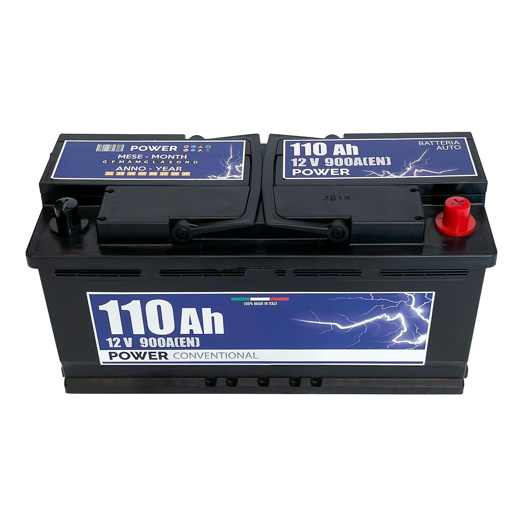 Batteria auto 110ah, 900a, 12v