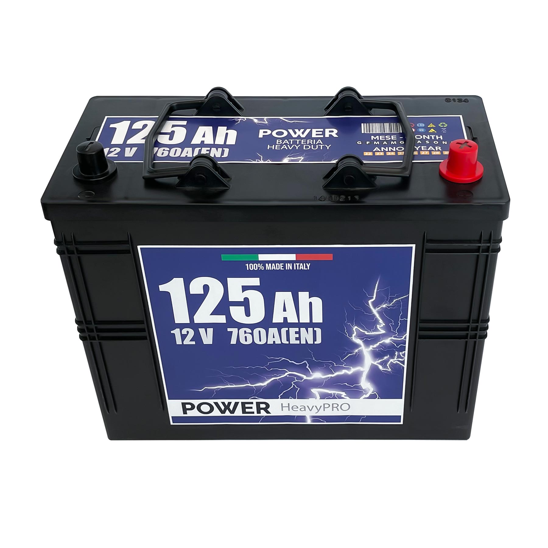 Batteria camion 125ah, 760a, 12v