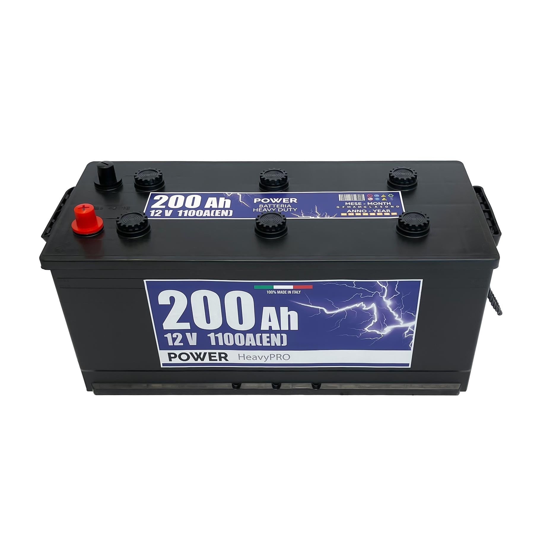 Batteria camion 200ah, 1100a, 12v