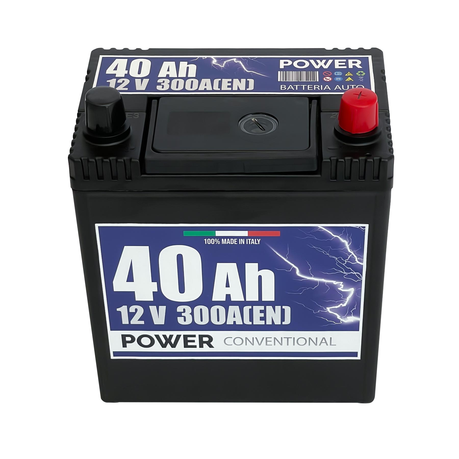 Batteria auto 40ah, 300a, 12v