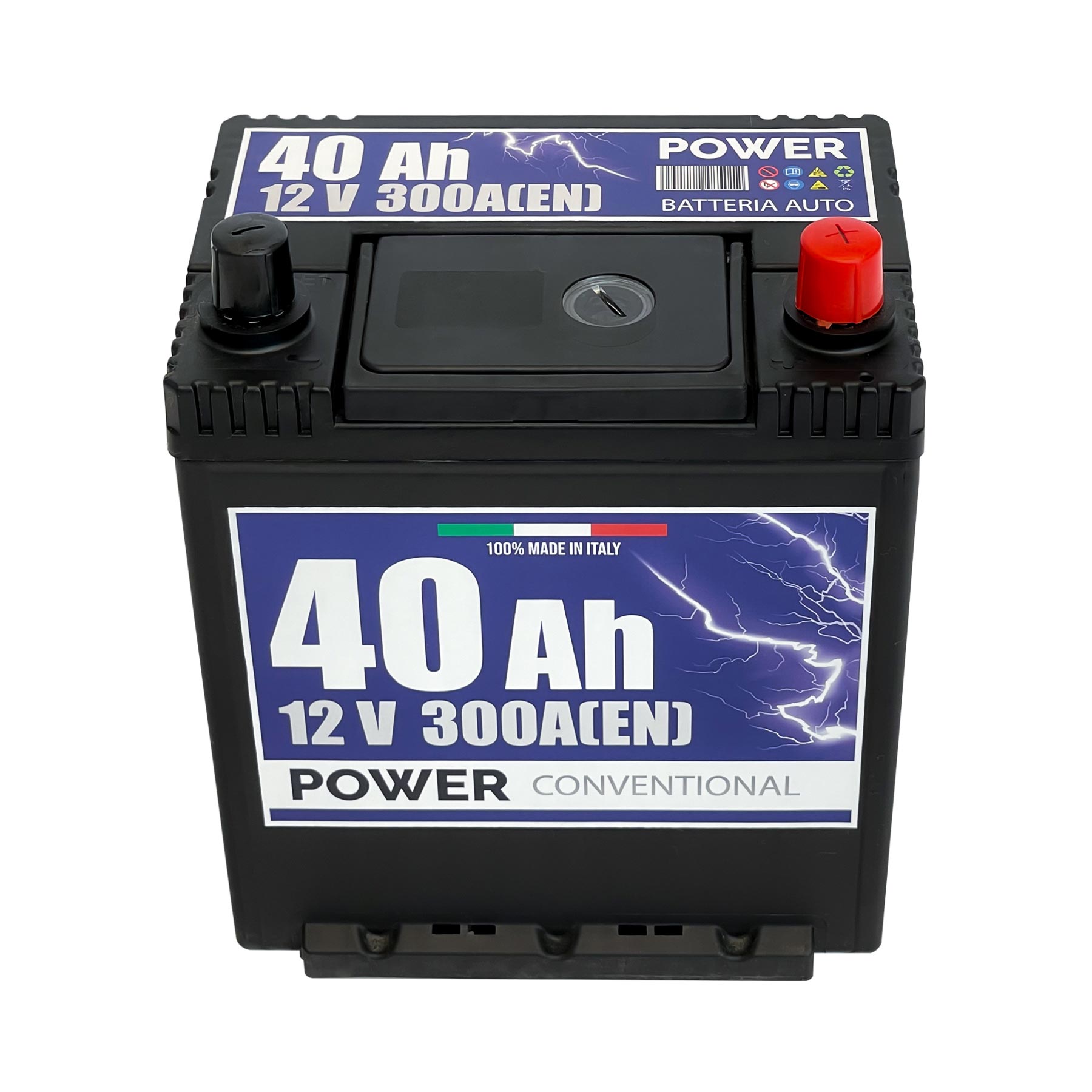 Batteria auto 40ah, 300a, 12v