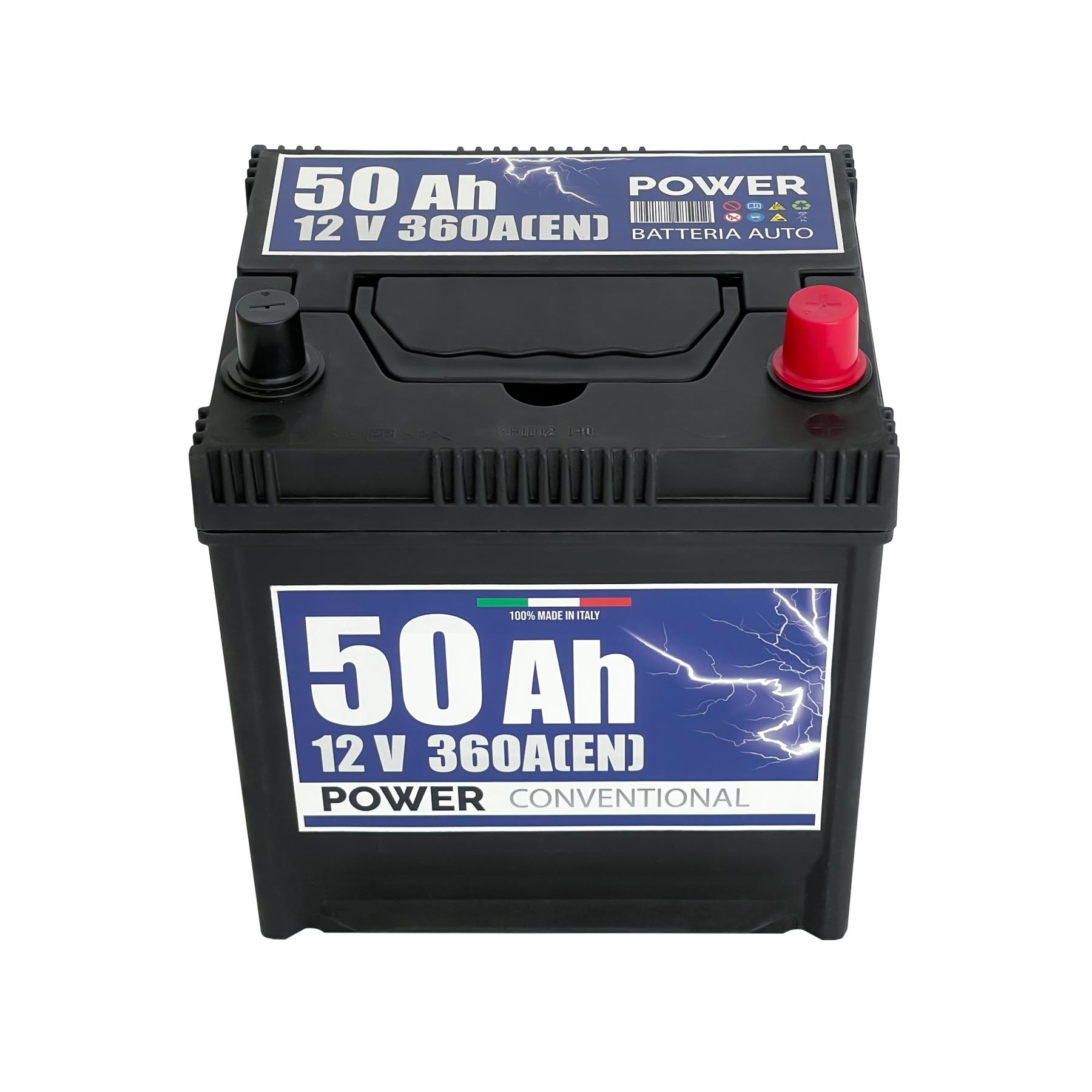 Batteria auto 50ah, 360a, 12v