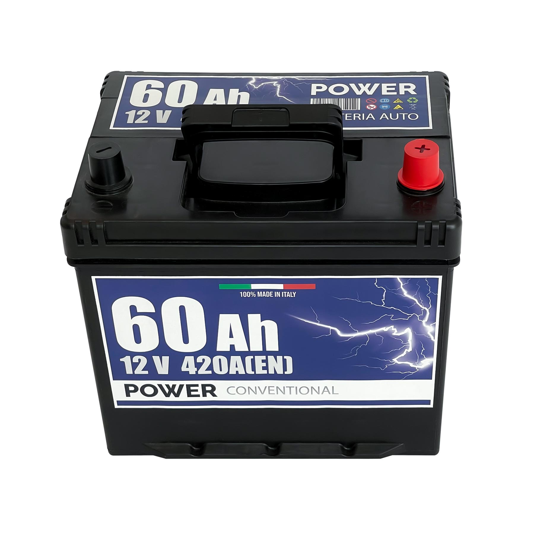 Batteria auto 60ah, 420a, 12v