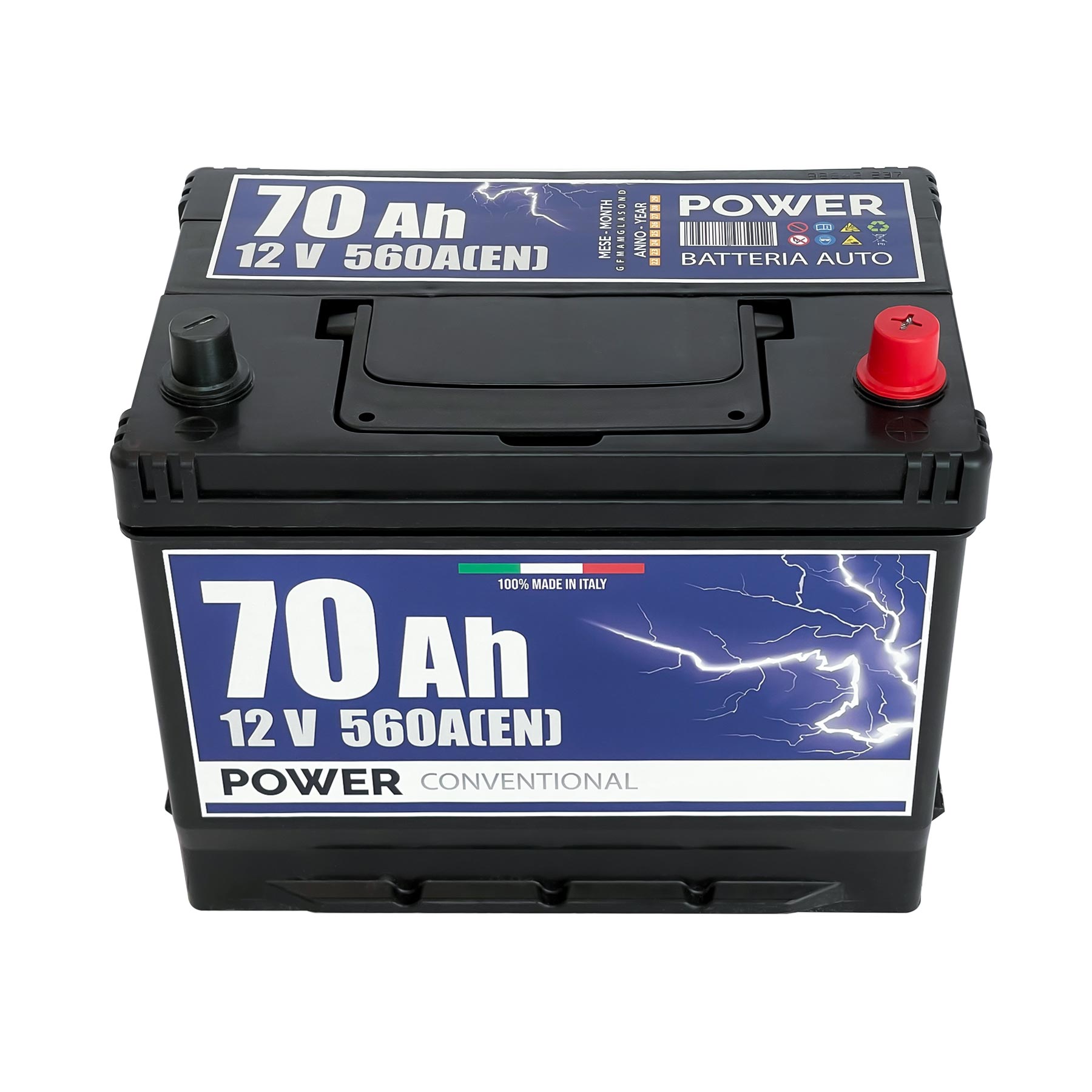 Batteria auto 70ah, 560a, 12v