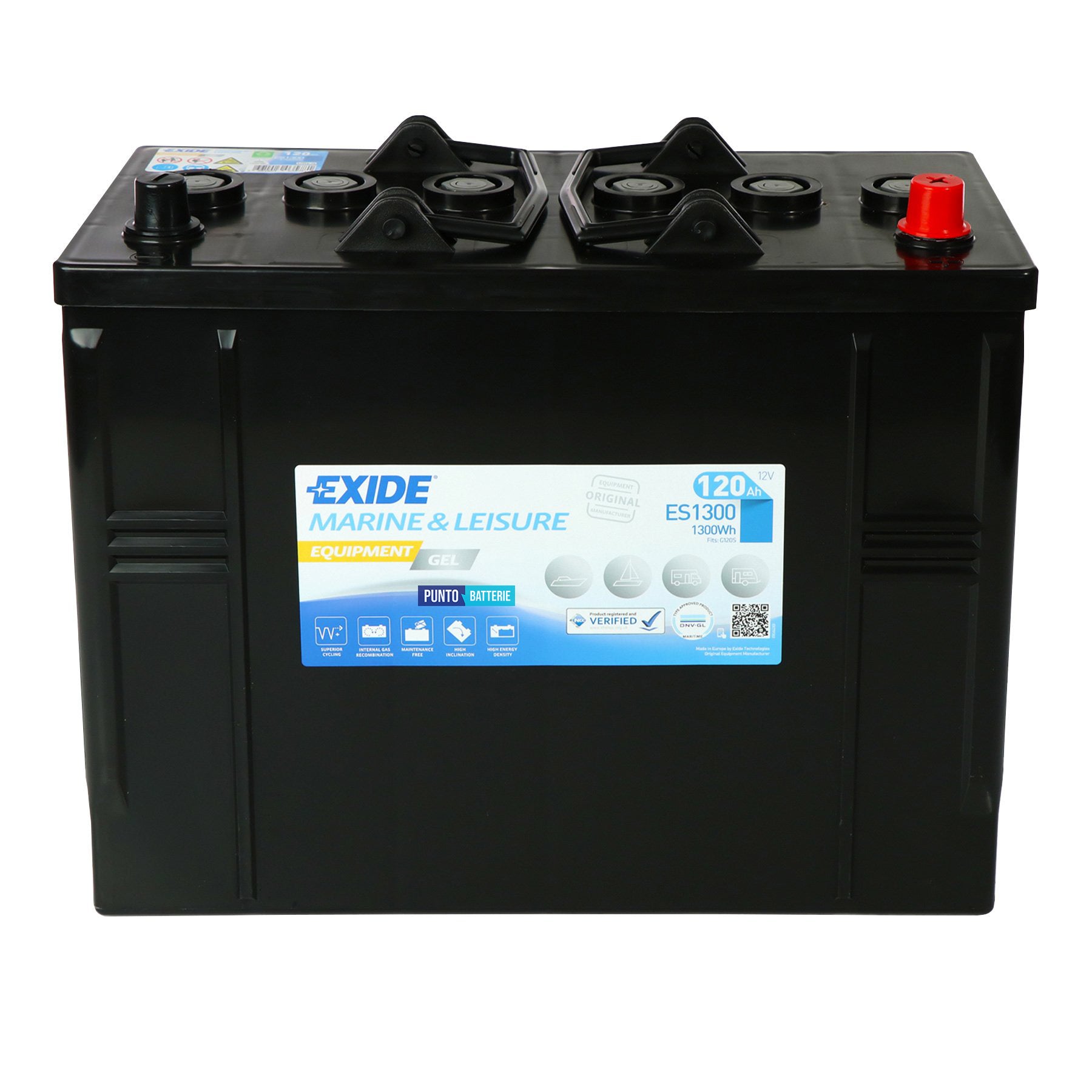 Batteria Exide 120Ah, 12V, 345x171x283mm