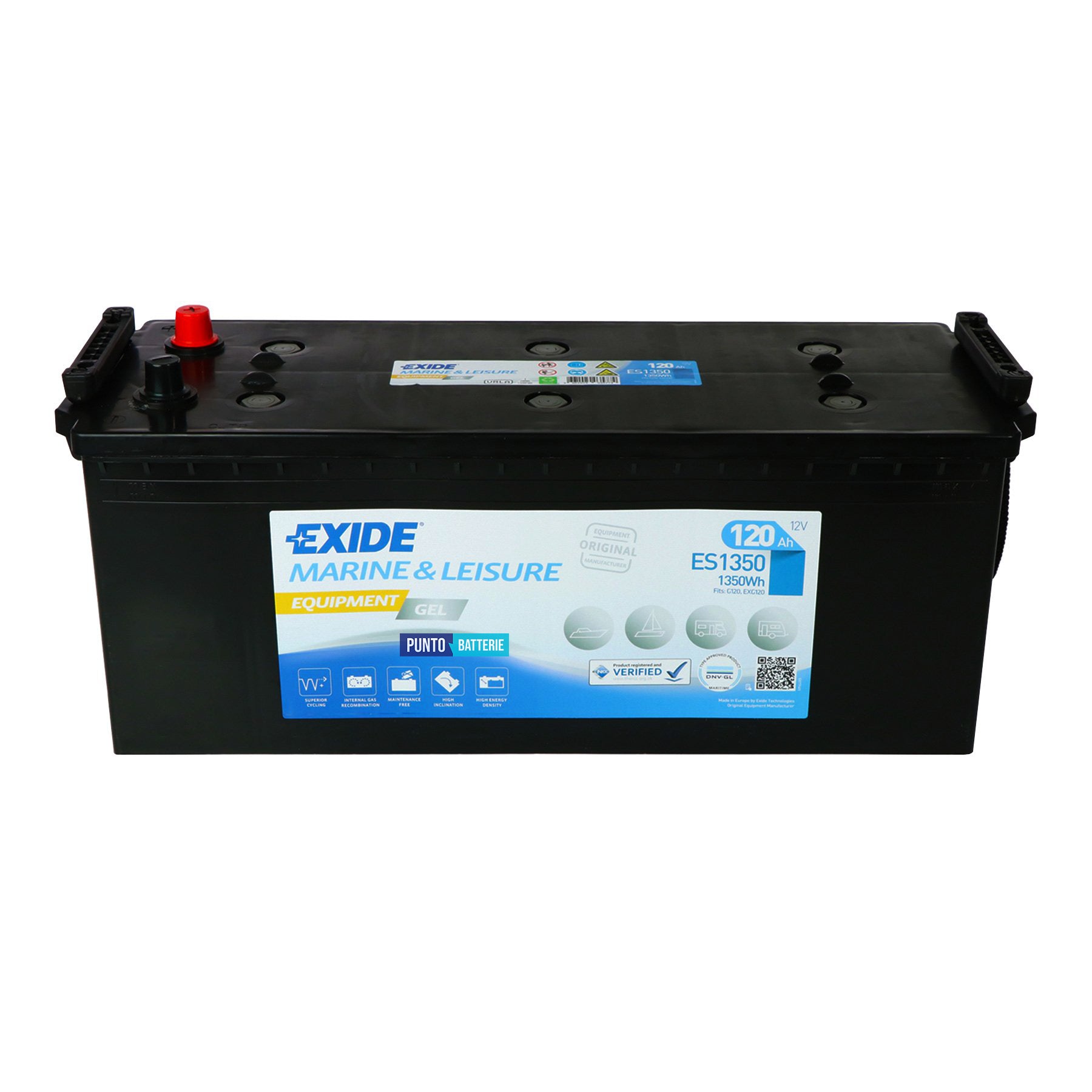 Batteria Exide 120Ah, 12V, 513x171x283mm