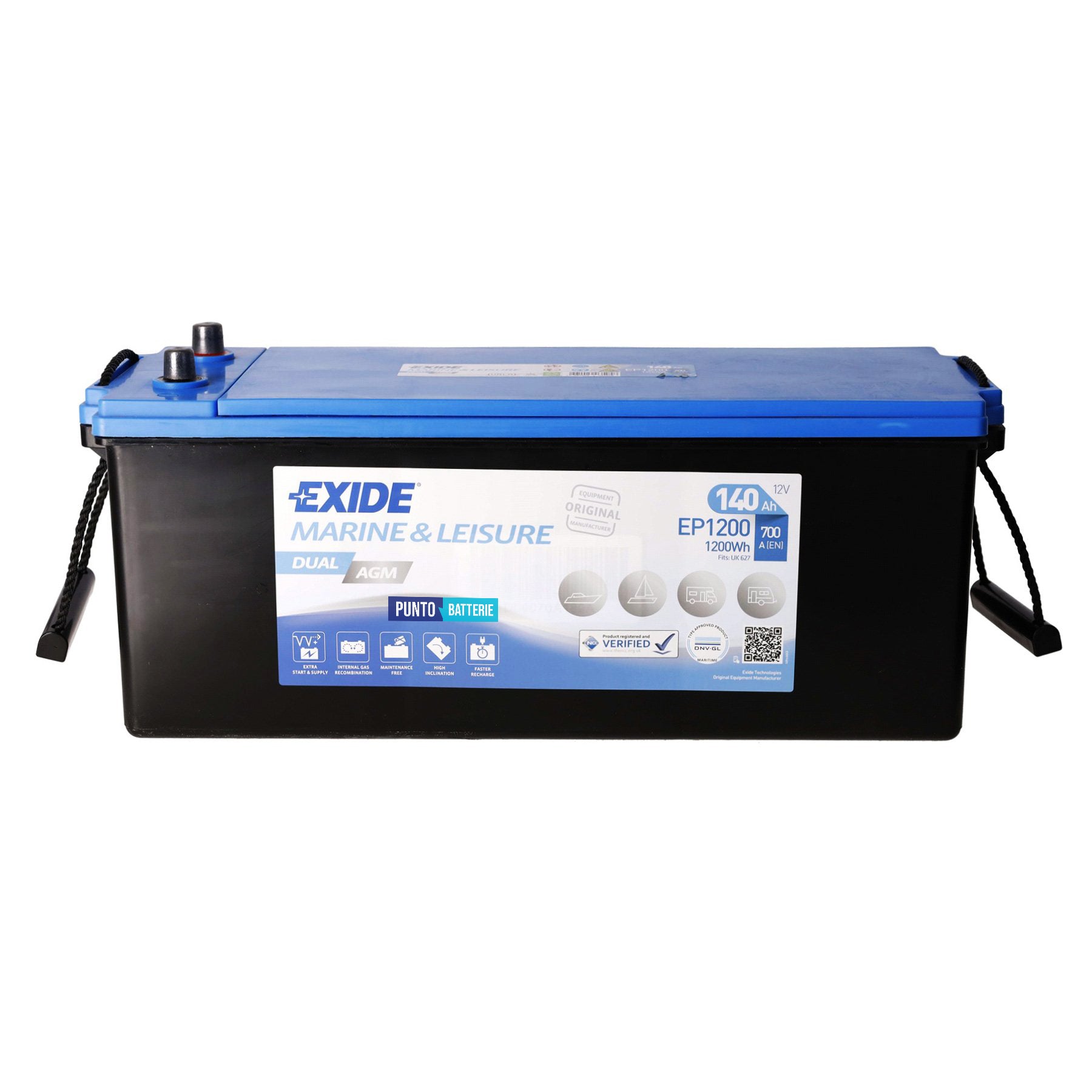 Batteria Exide 140Ah, 12V, 513x189x223mm