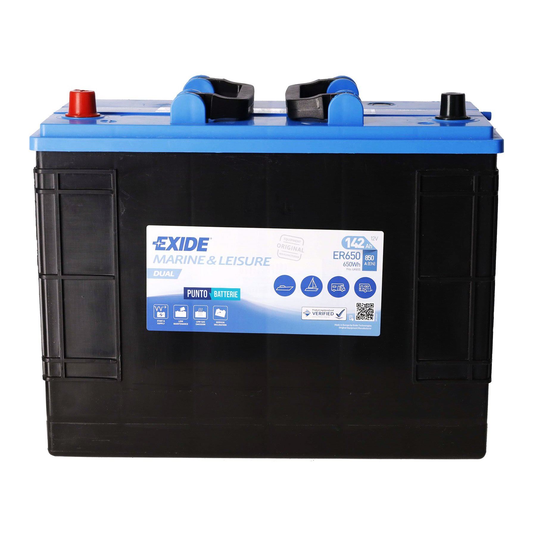 Batteria Exide 142Ah, 12V, 349x175x285mm