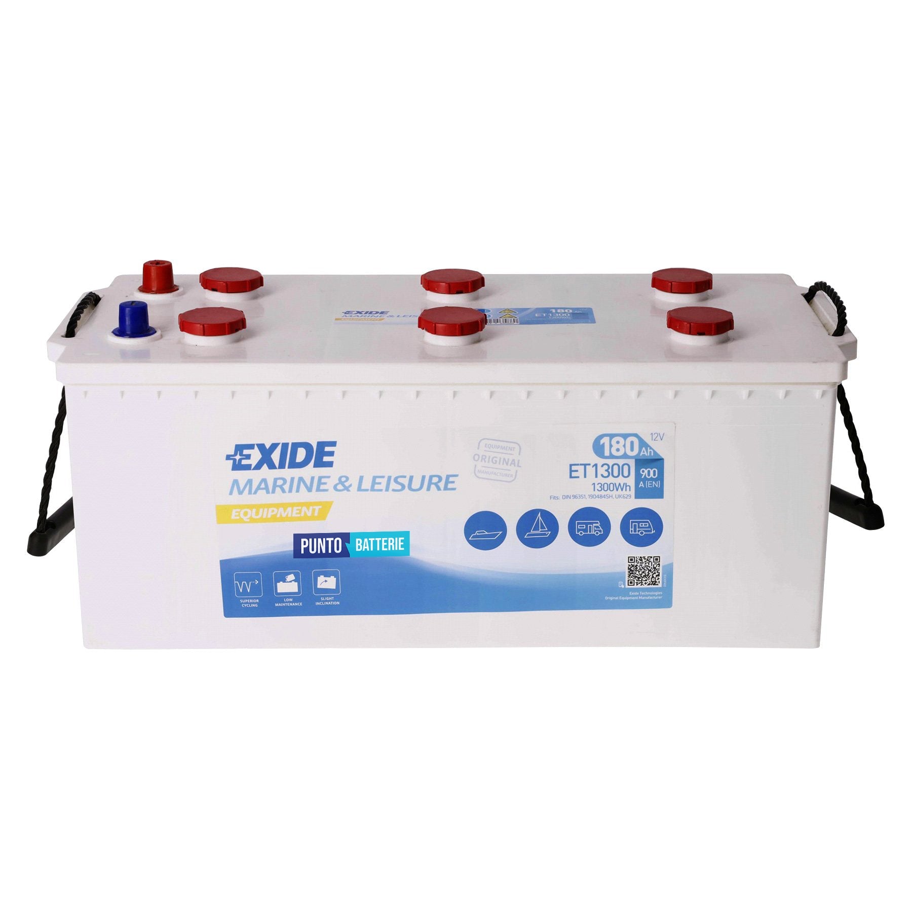 Batteria Exide 180Ah, 12V, 513x223x223mm