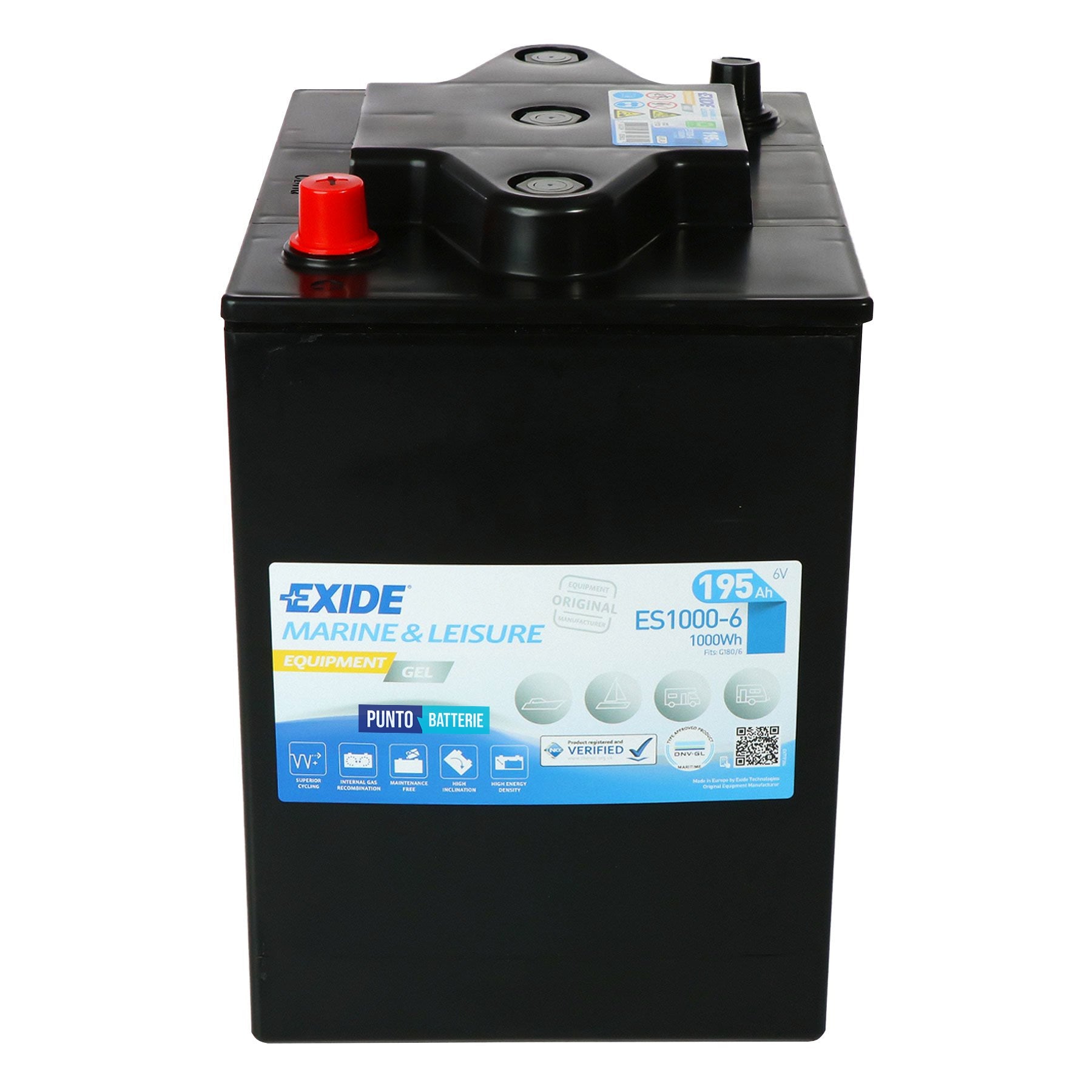 Batteria Exide 195Ah, 6V, 244x190x275mm