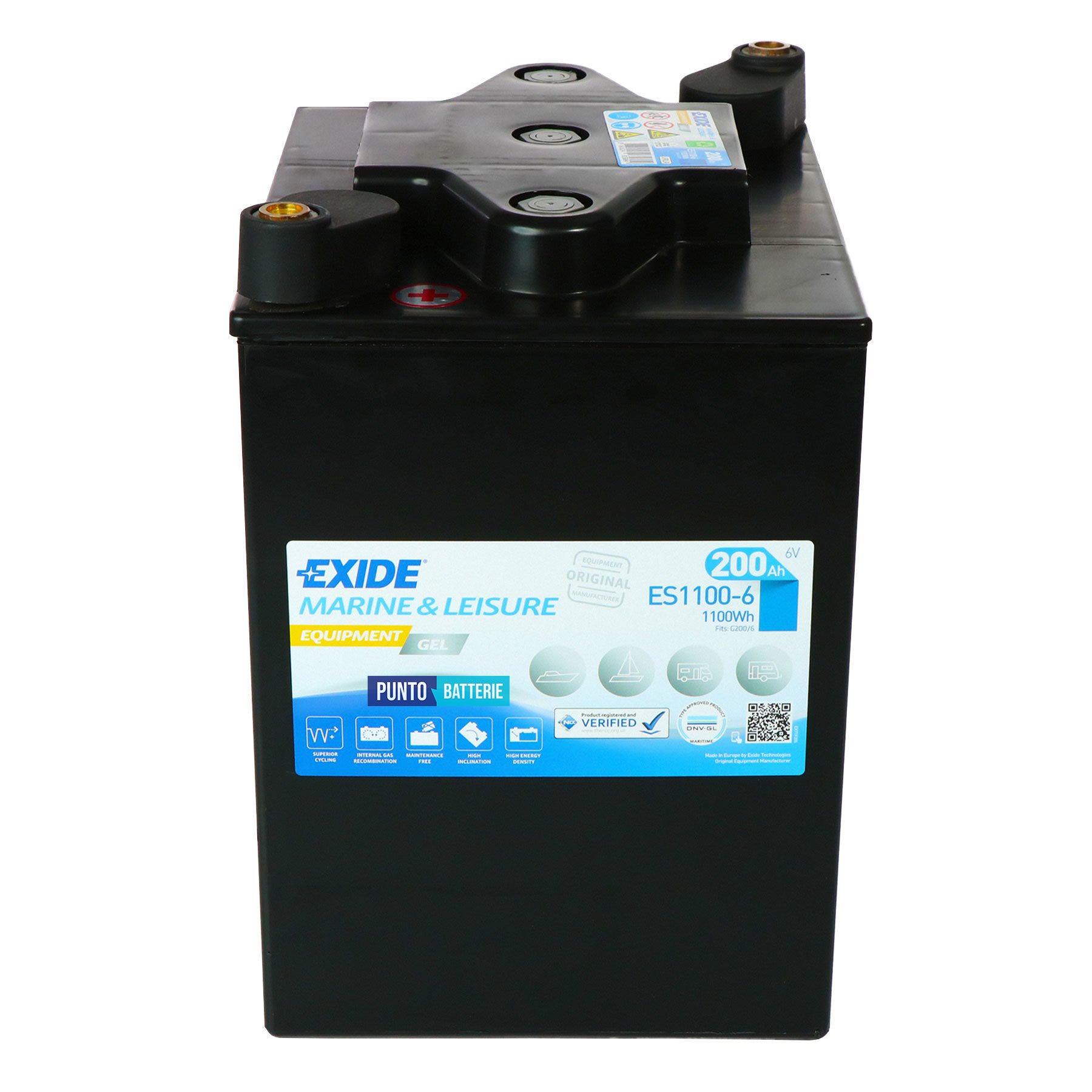 Batteria Exide 200Ah, 6V, 244x190x275mm