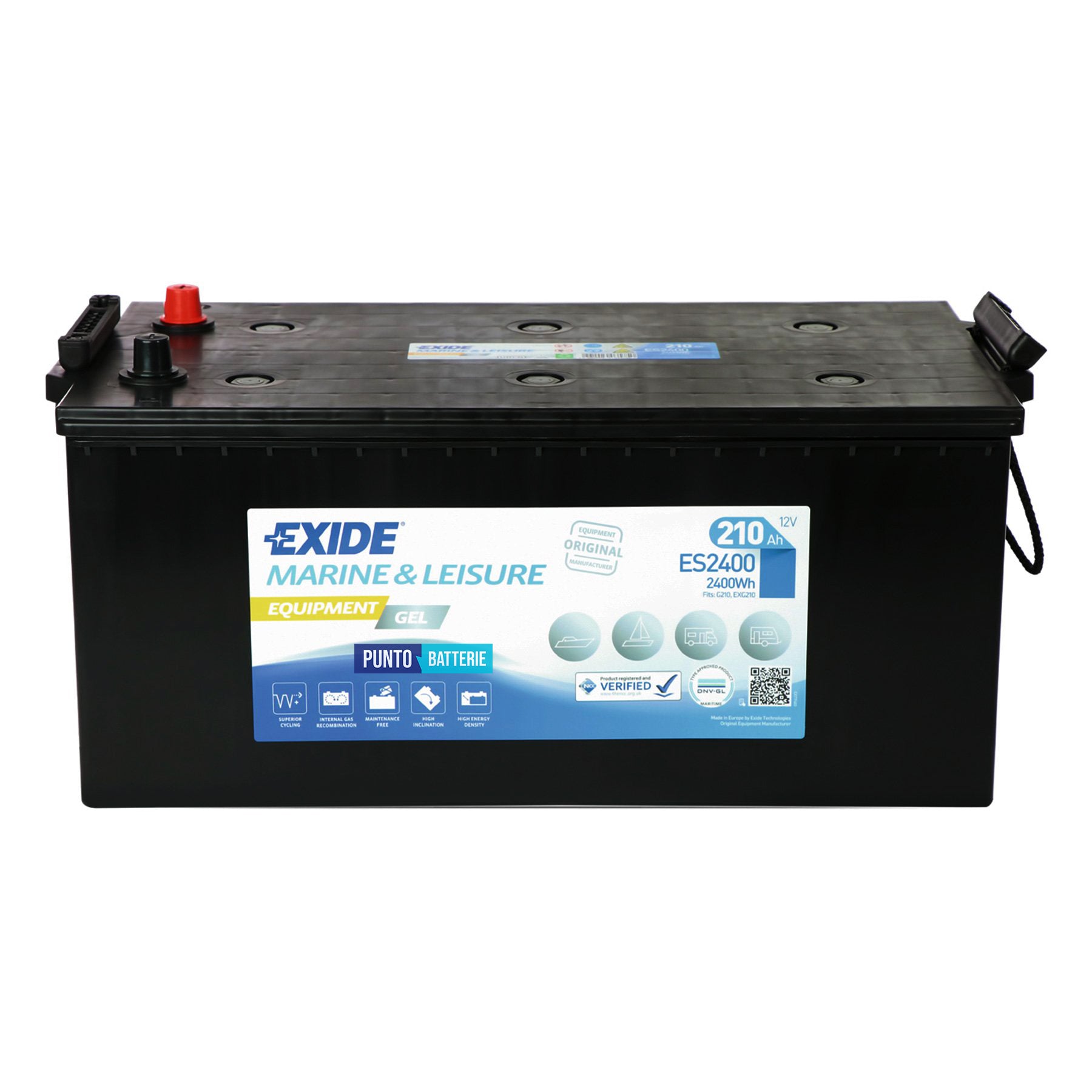 Batteria Exide 210Ah, 12V, 518x274x240mm
