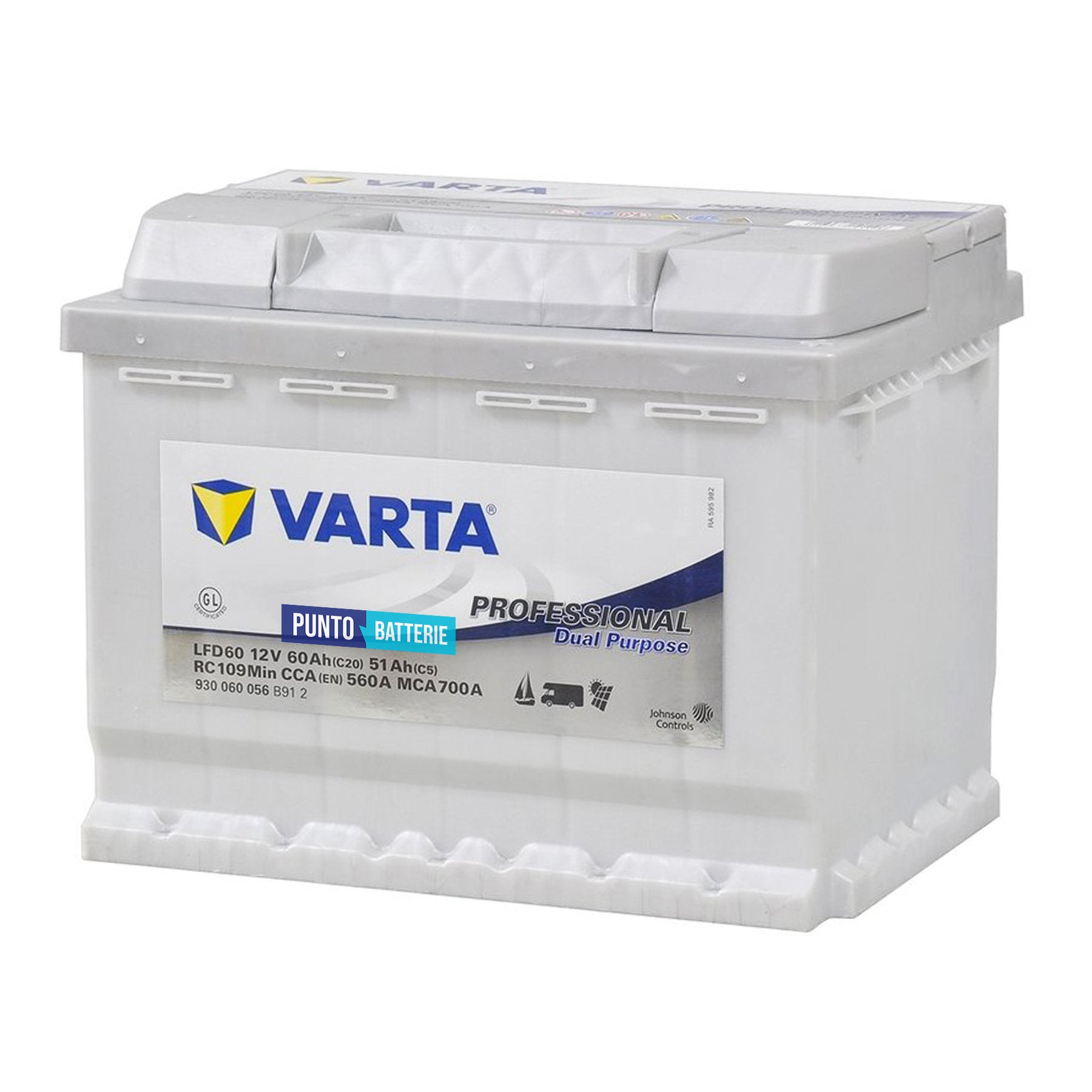 Batteria Varta 60Ah, 12V, 242x175x190mm