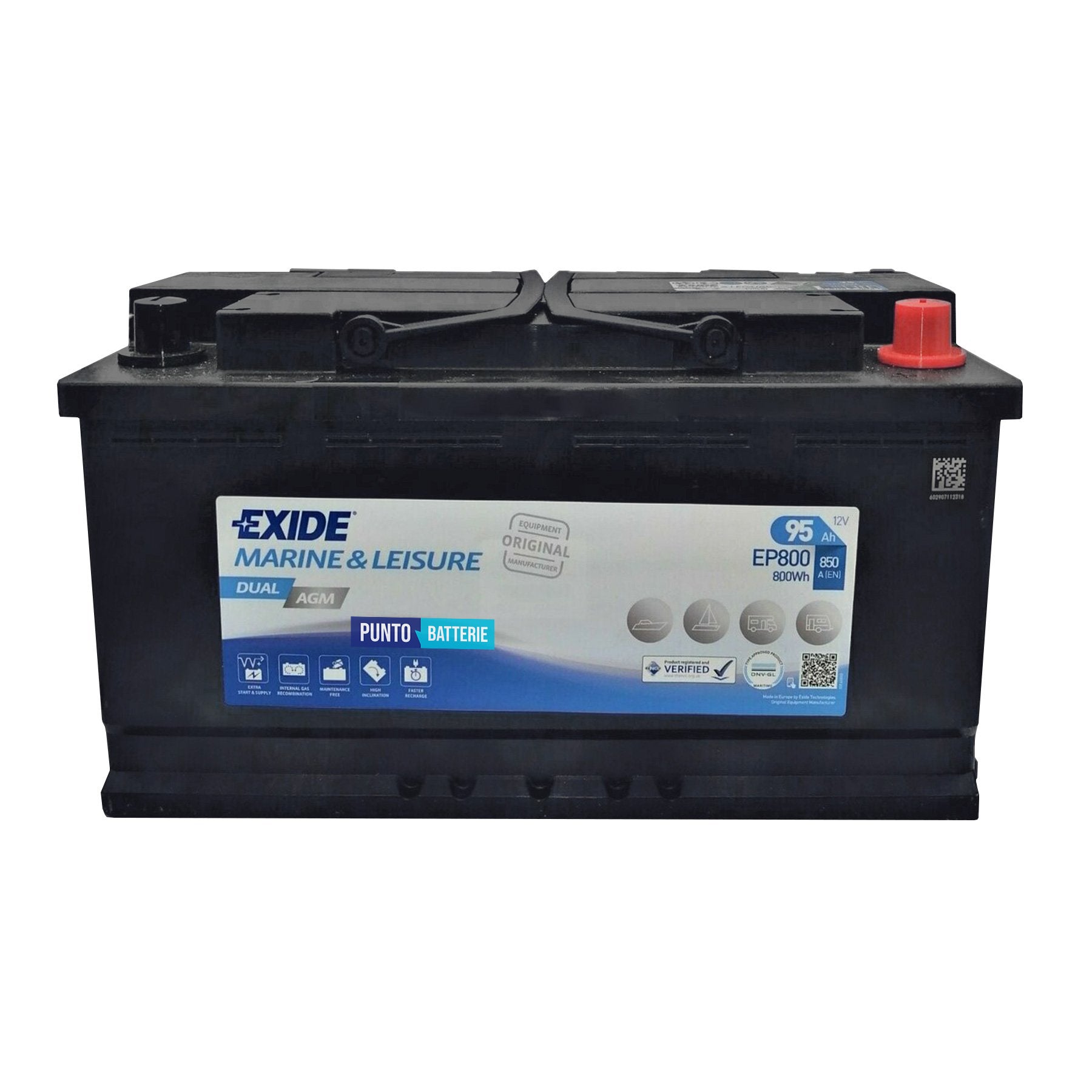 Batteria Exide 95Ah, 12V, 353x175x190mm