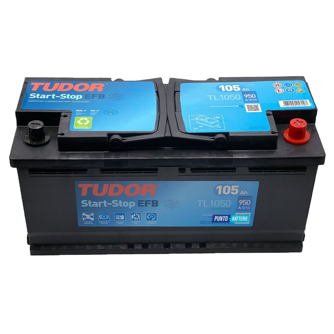 Batteria auto 105ah, 950a, 12v