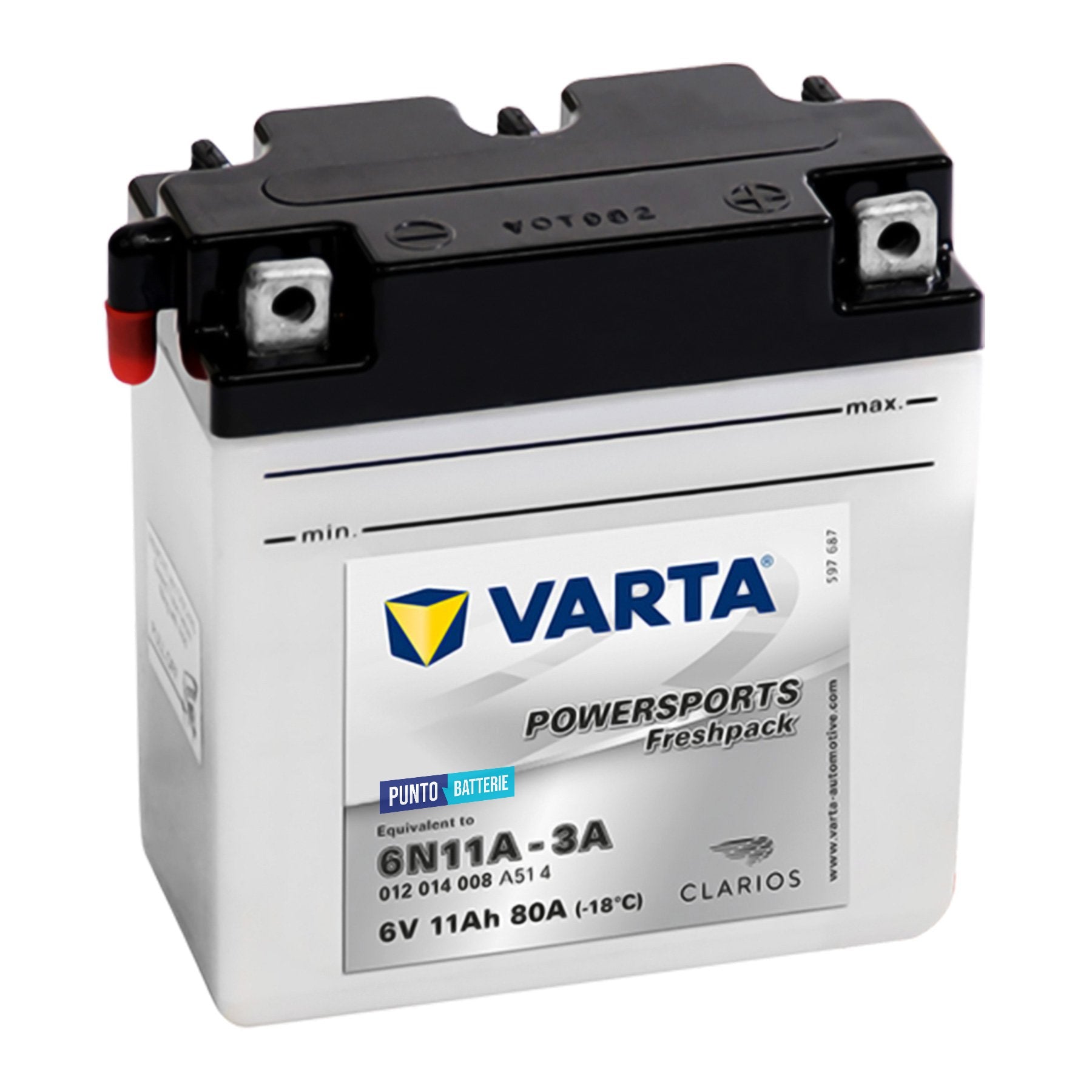 Batteria moto 11ah, 6v