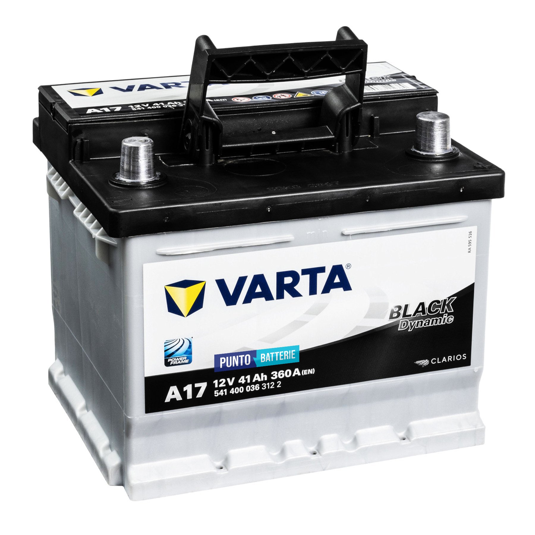 Batteria auto 41ah, 360a, 12v