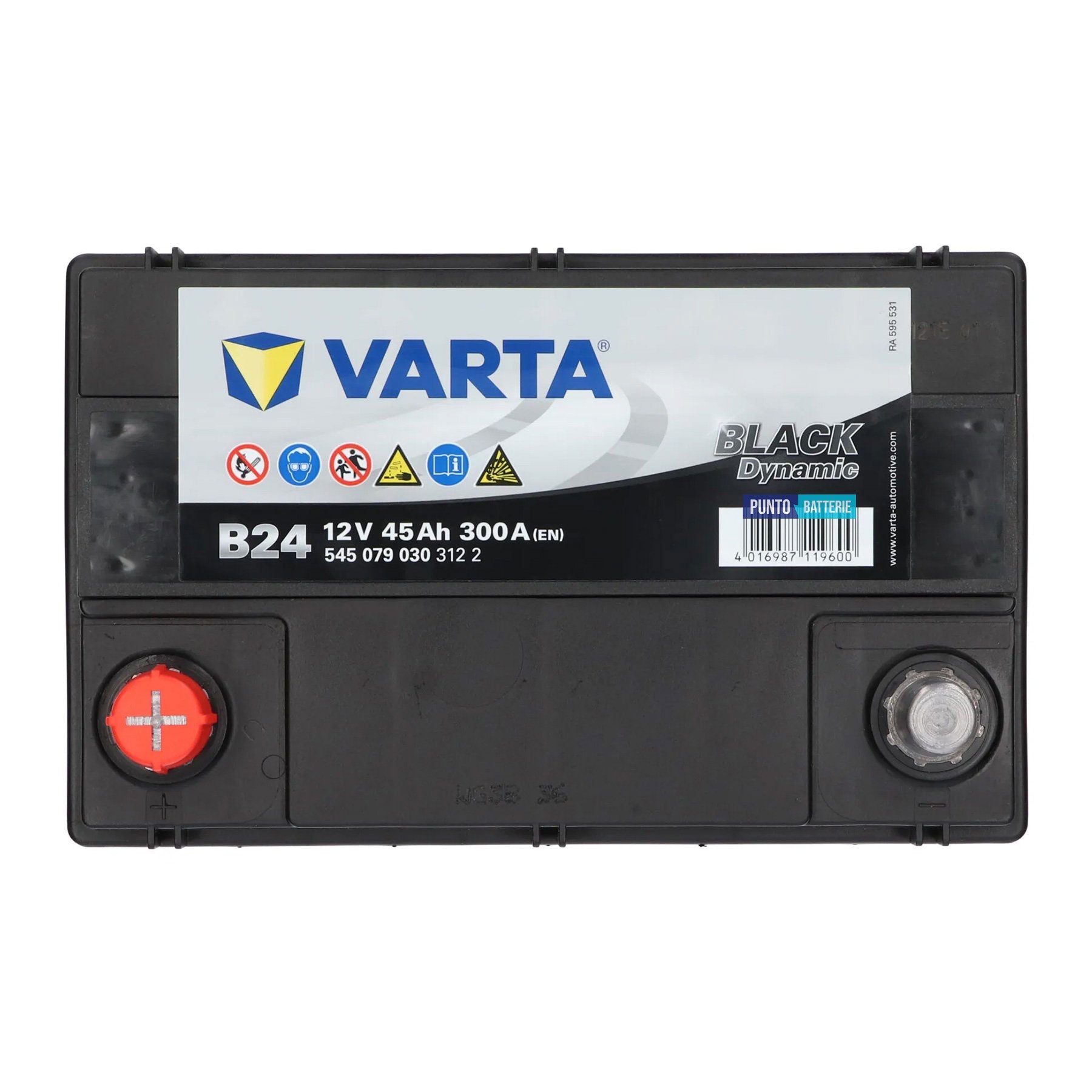 Batteria auto 45ah, 300a, 12v